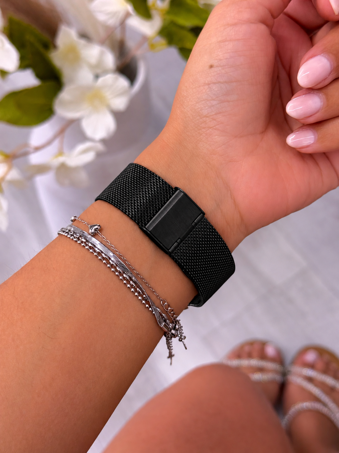 Relógio digital bracelete simples | Preto