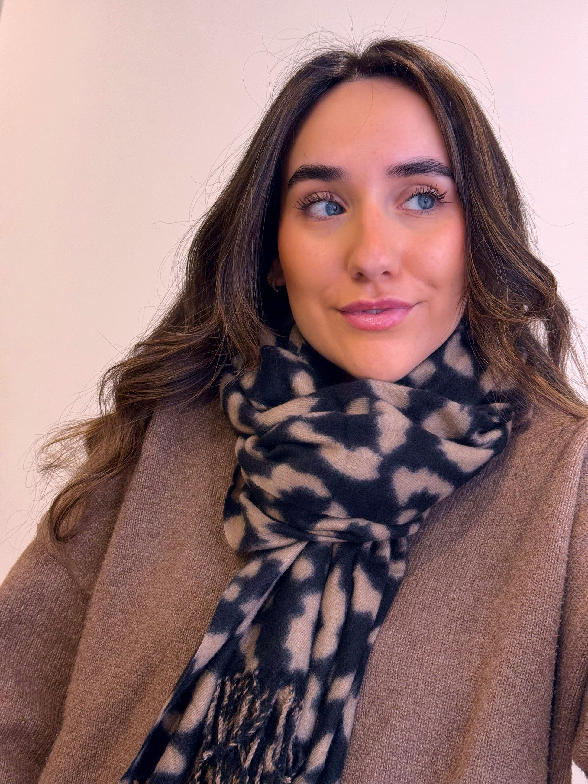 Cachecol Animal Print com Franjas | 3 cores