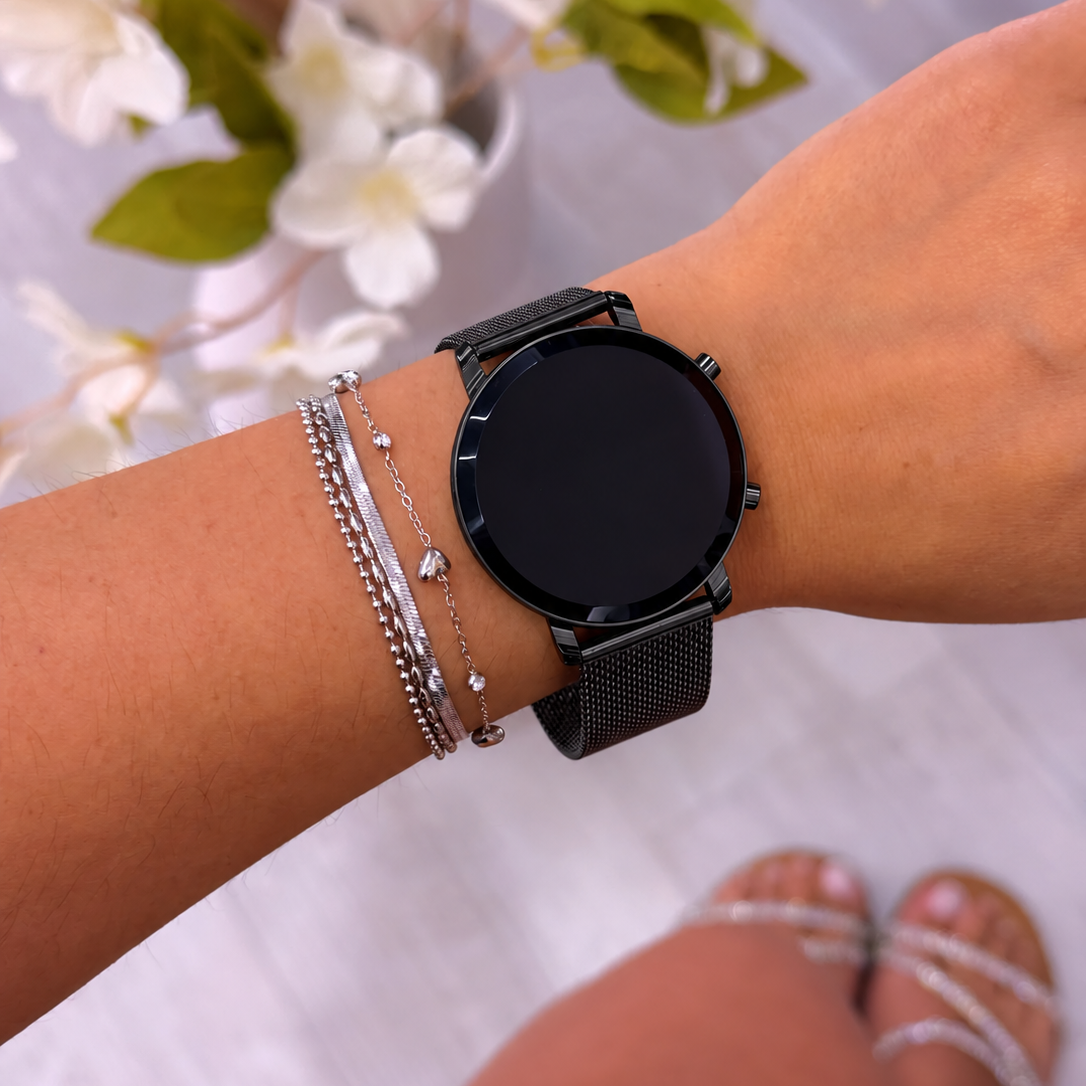 Relógio digital bracelete simples | Preto
