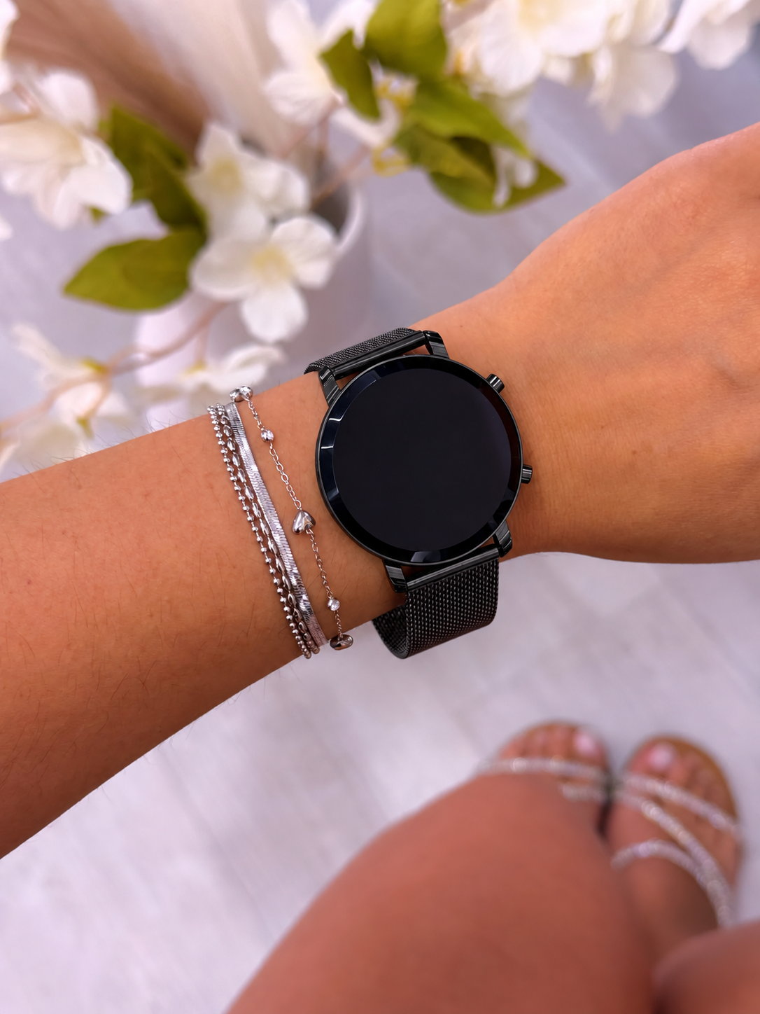 Relógio digital bracelete simples | Preto