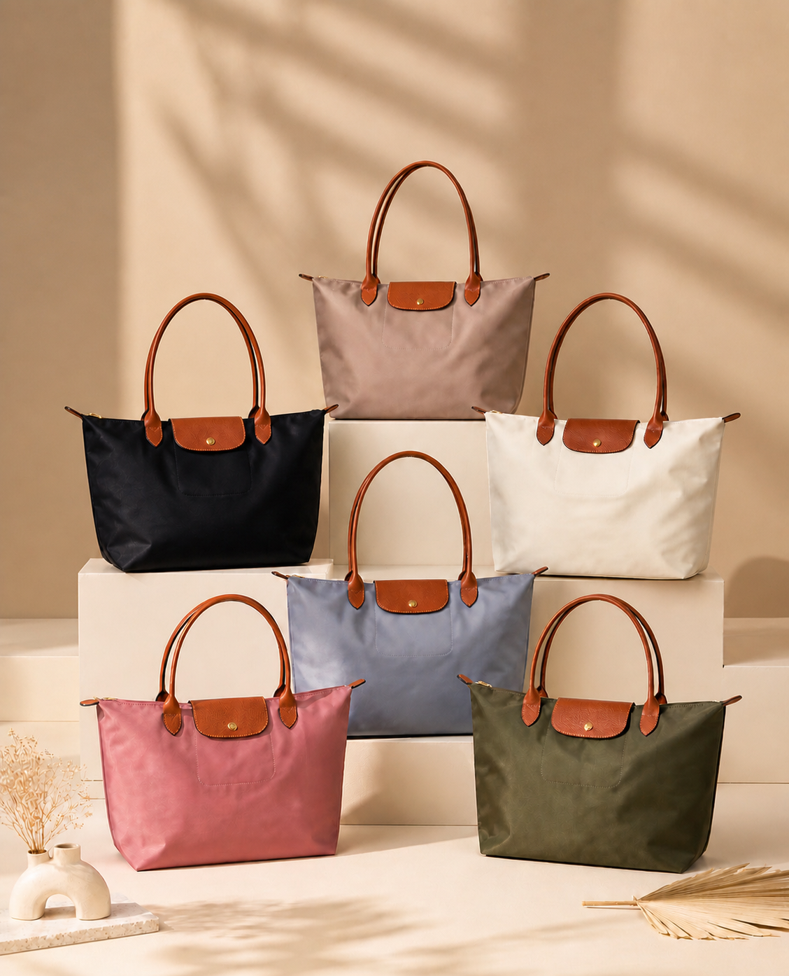 Mala de ombro grande em tecido • Shopper / Tote Bag • tamanho L  | 6 Cores