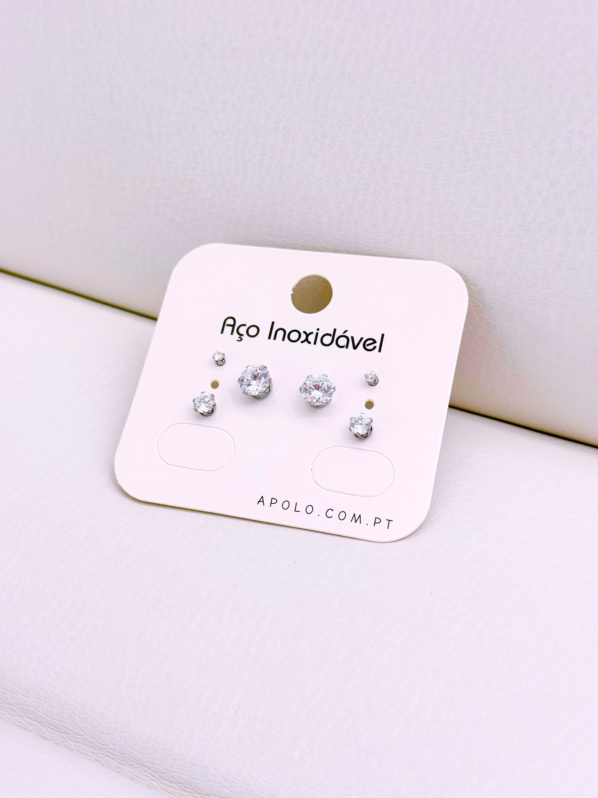 Conjunto de 6 pontos de luz | Prateado em aço inoxidável