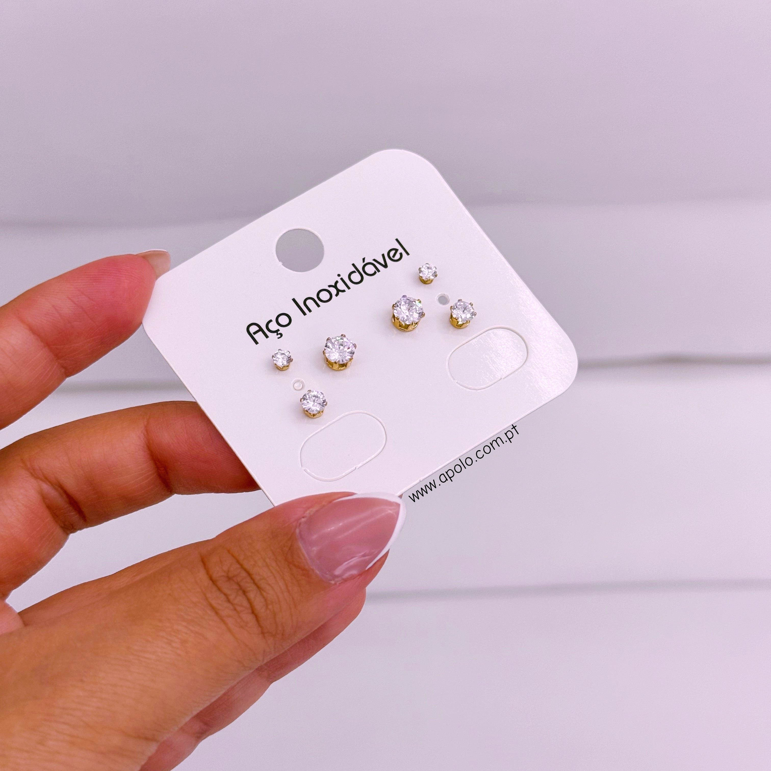 Conjunto de 6 pontos de luz | Dourado • aço inoxidável