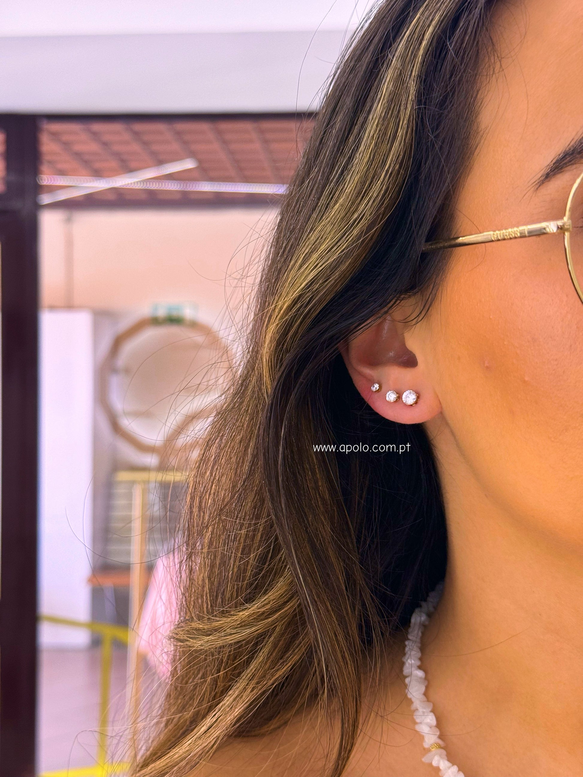 Conjunto de 6 pontos de luz | Dourado • aço inoxidável