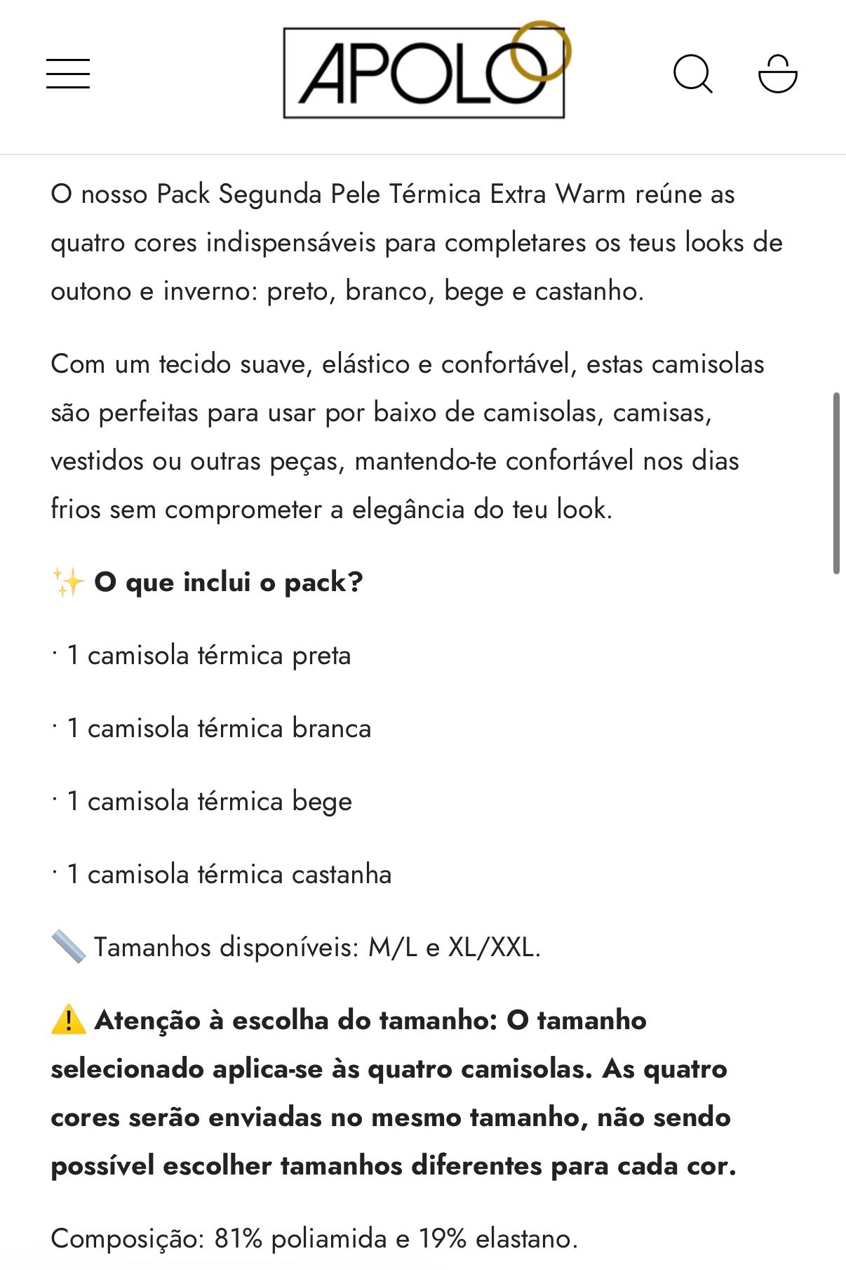 Pack 4 cores | Warm Essentials - Segunda pele térmica
