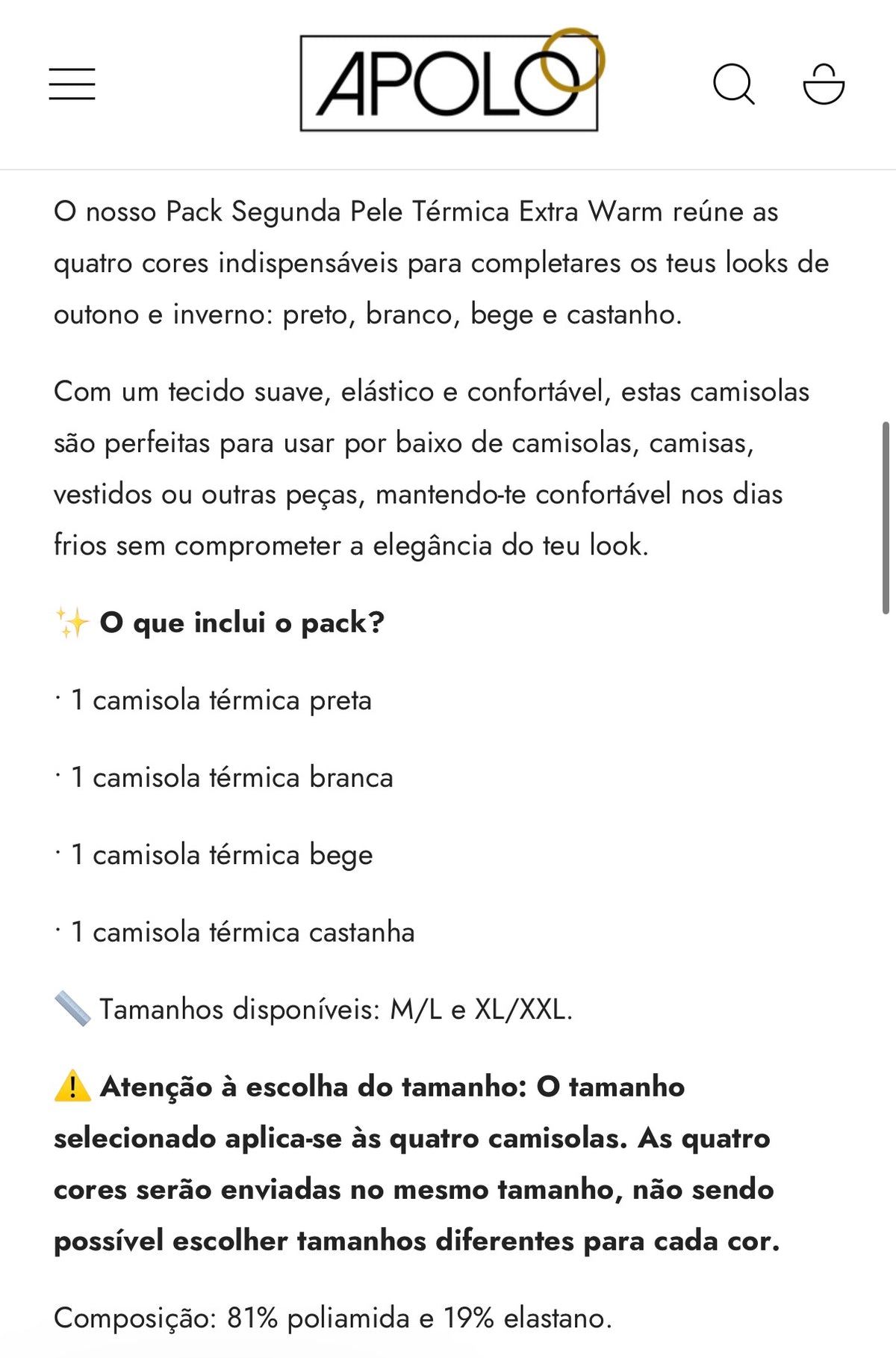 Pack 4 cores | Warm Essentials - Segunda pele térmica