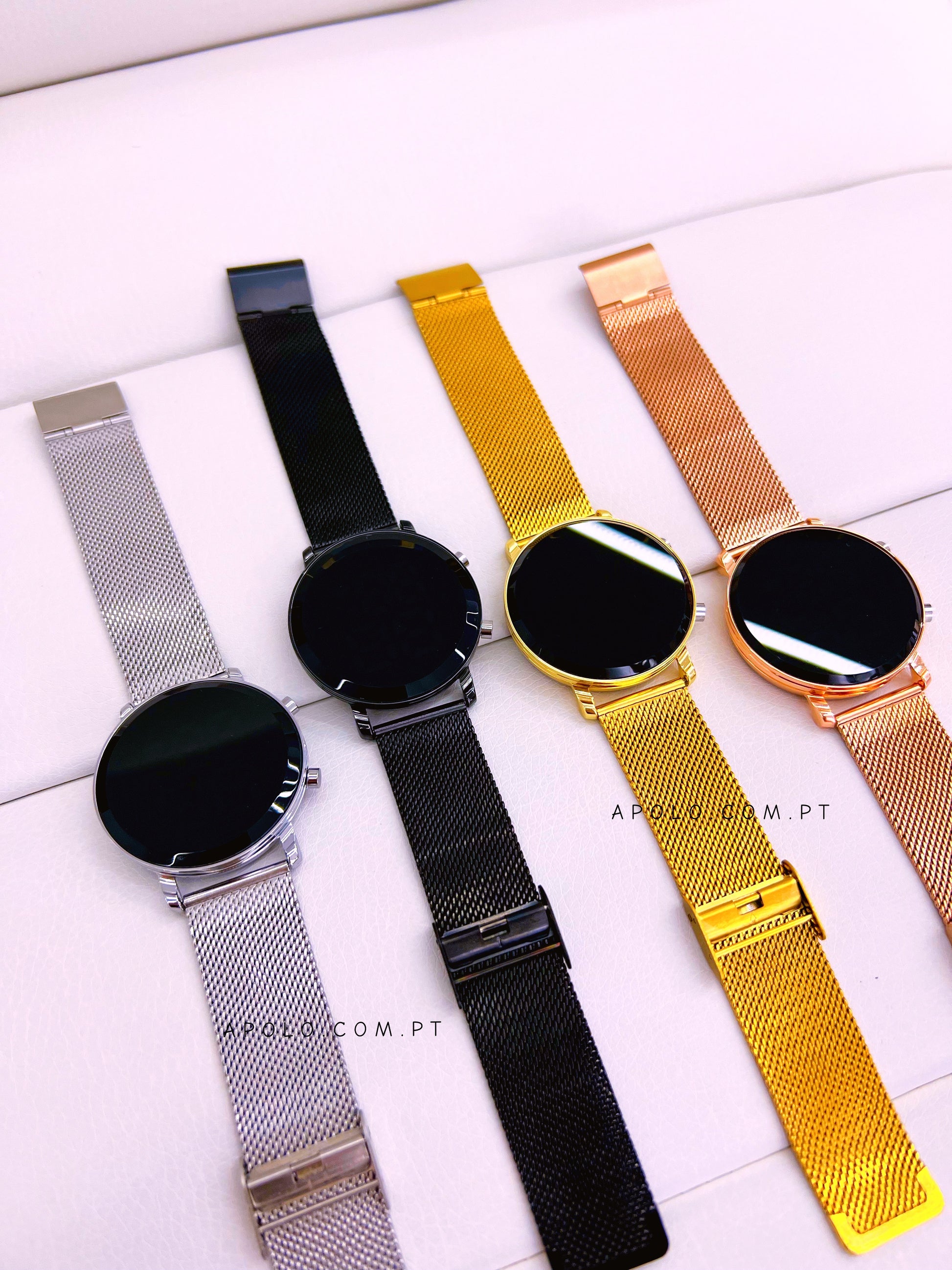 Relógio digital bracelete simples | Rose Gold