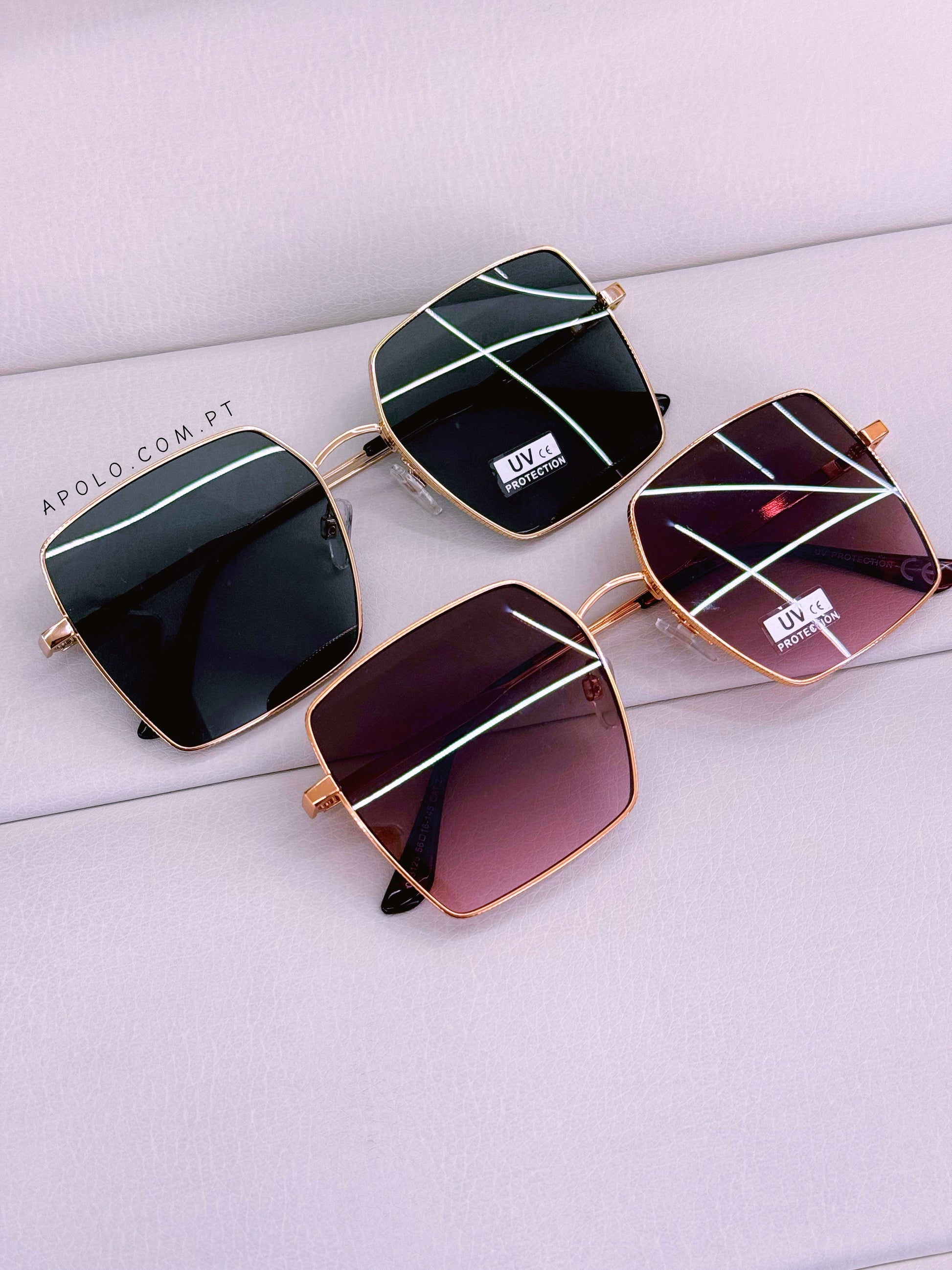 Óculos grandes com armação de metal | 2 Cores