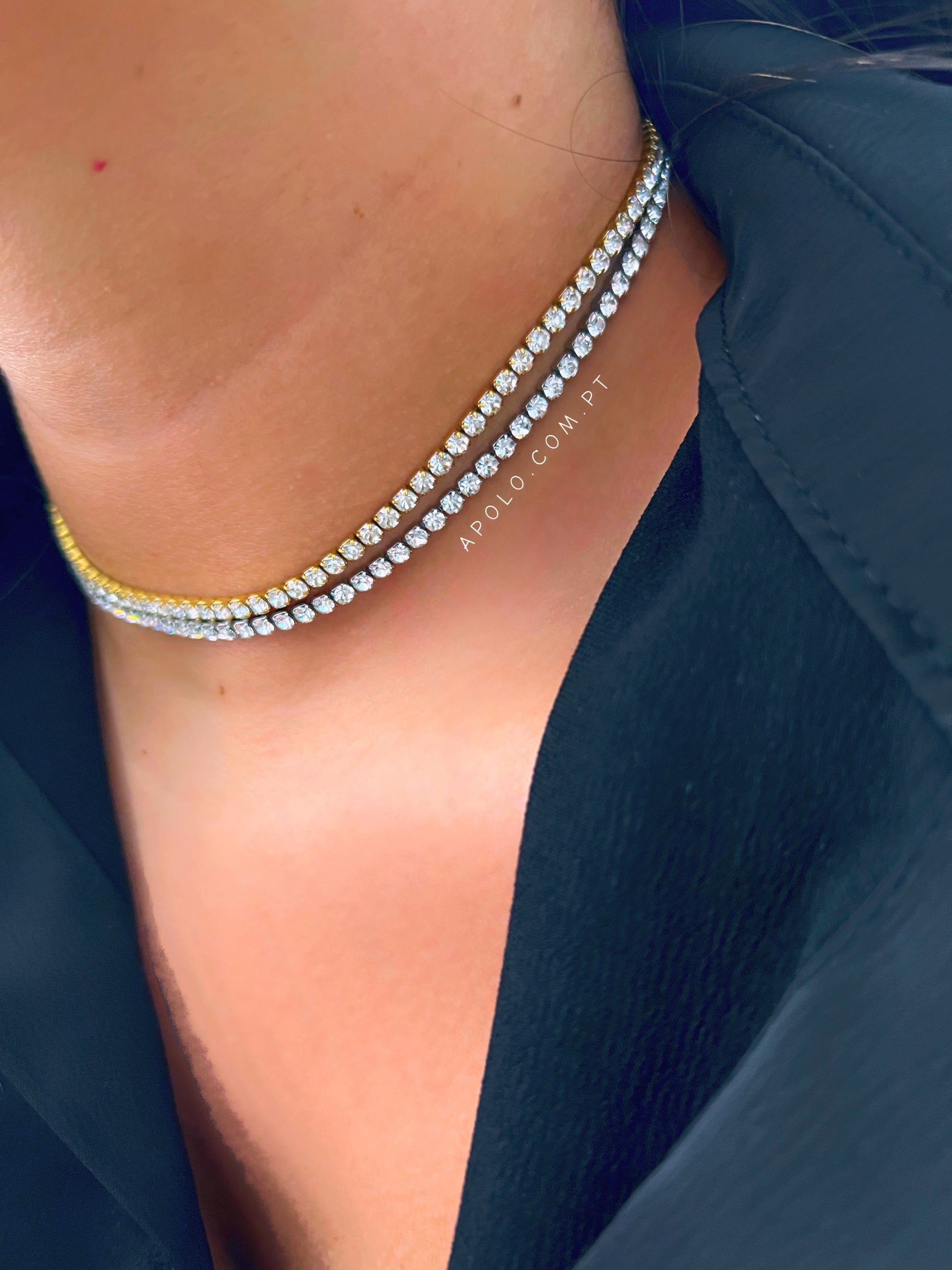 Colar efeito riviera | 2 cores