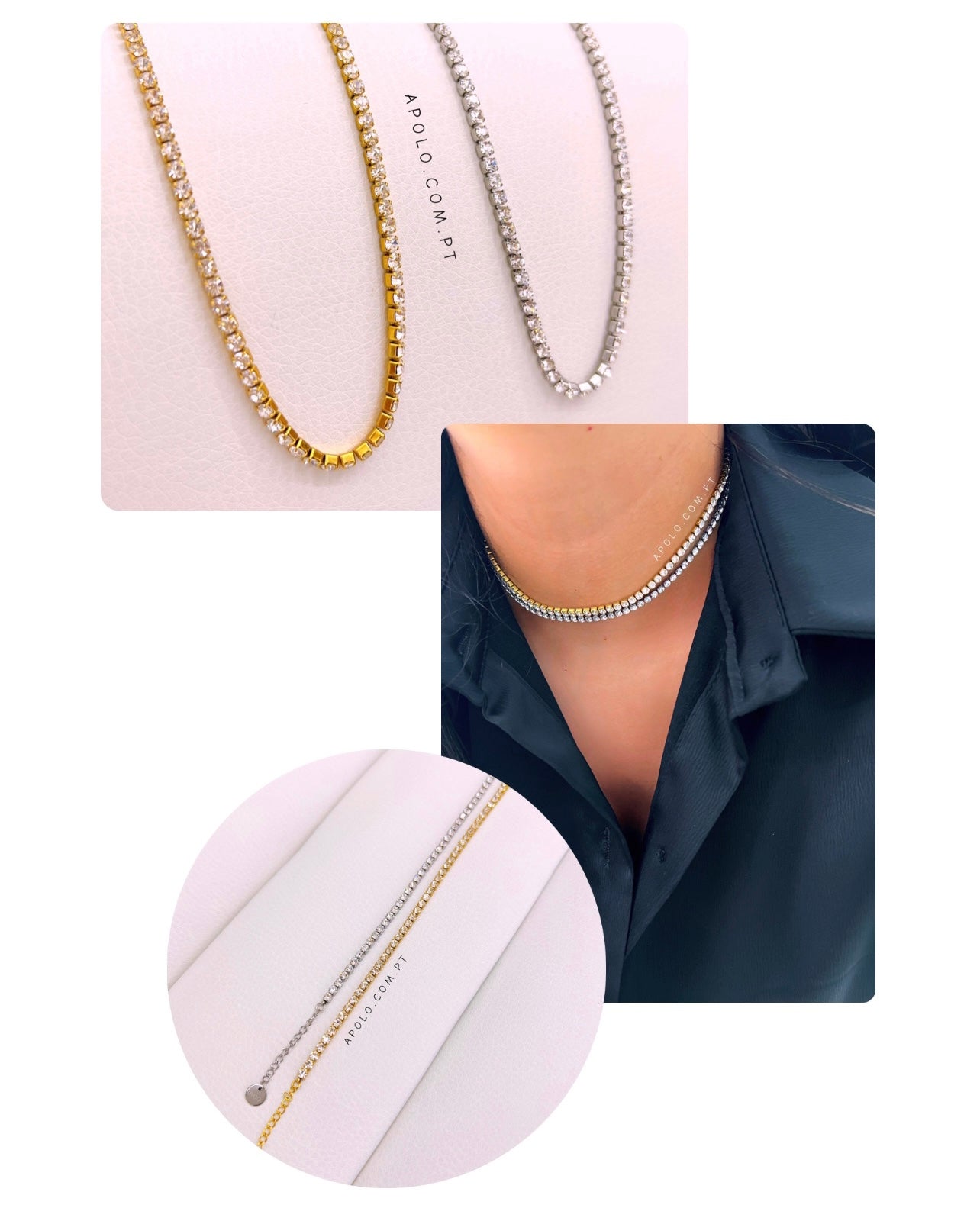 Colar efeito riviera | 2 cores