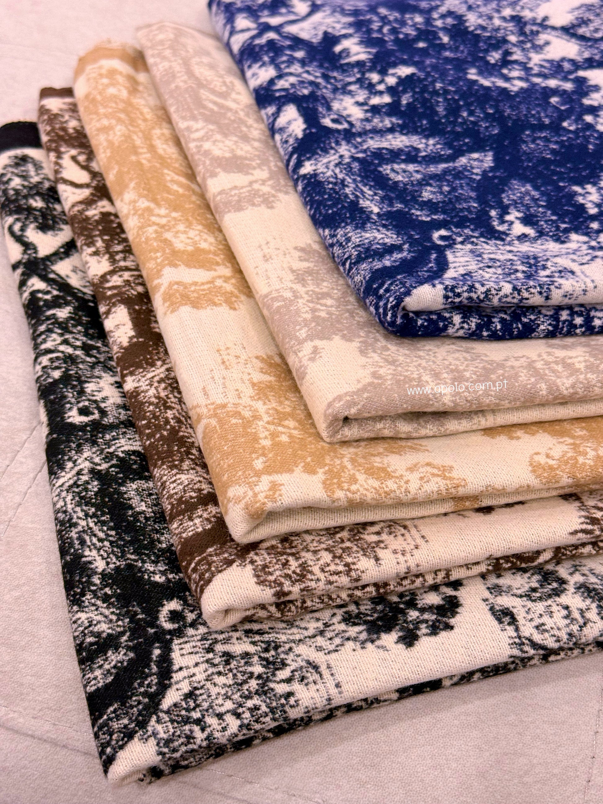 Manta/Cachecol com padrão | 10 Cores