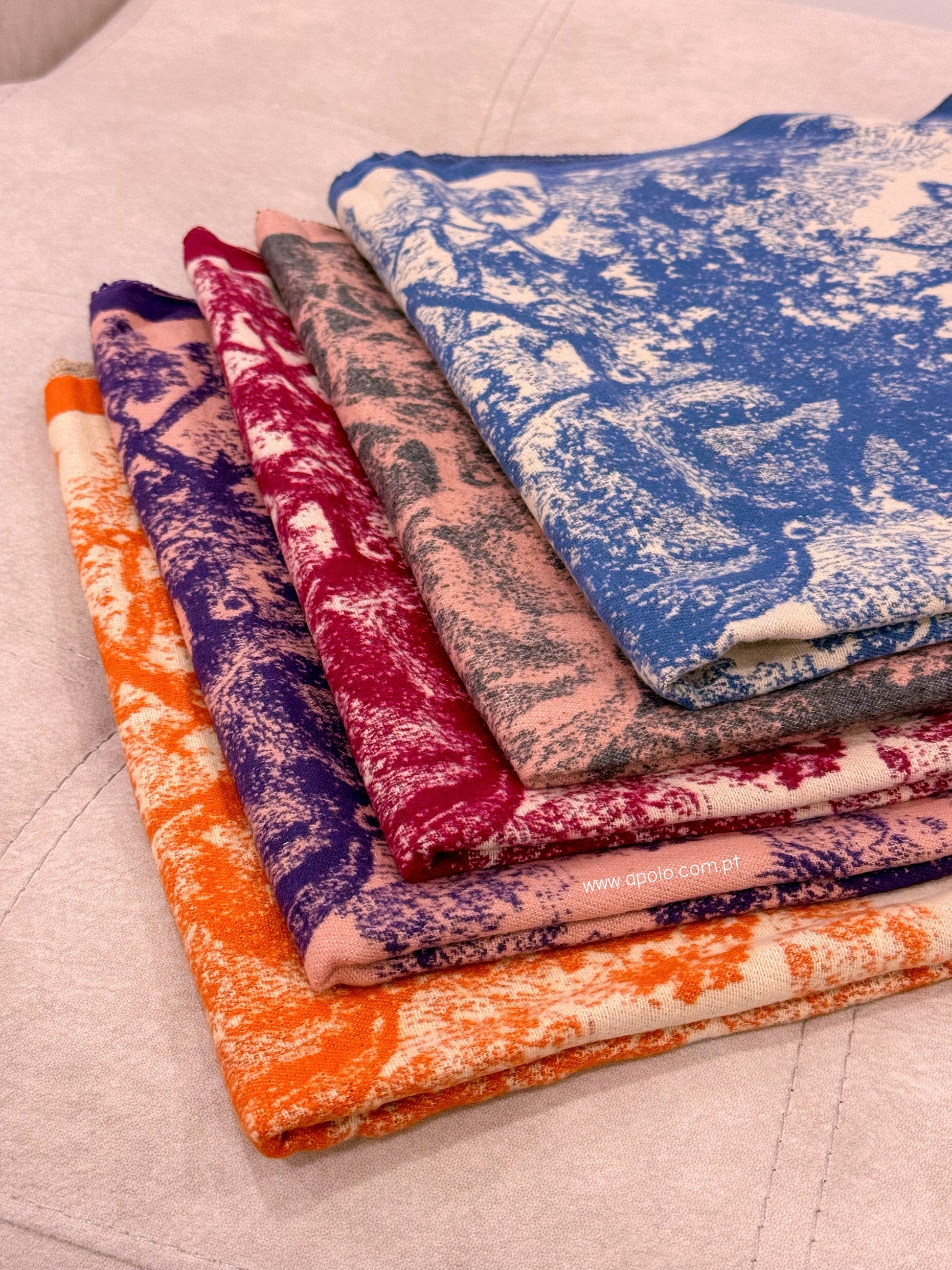 Manta/Cachecol com padrão | 10 Cores