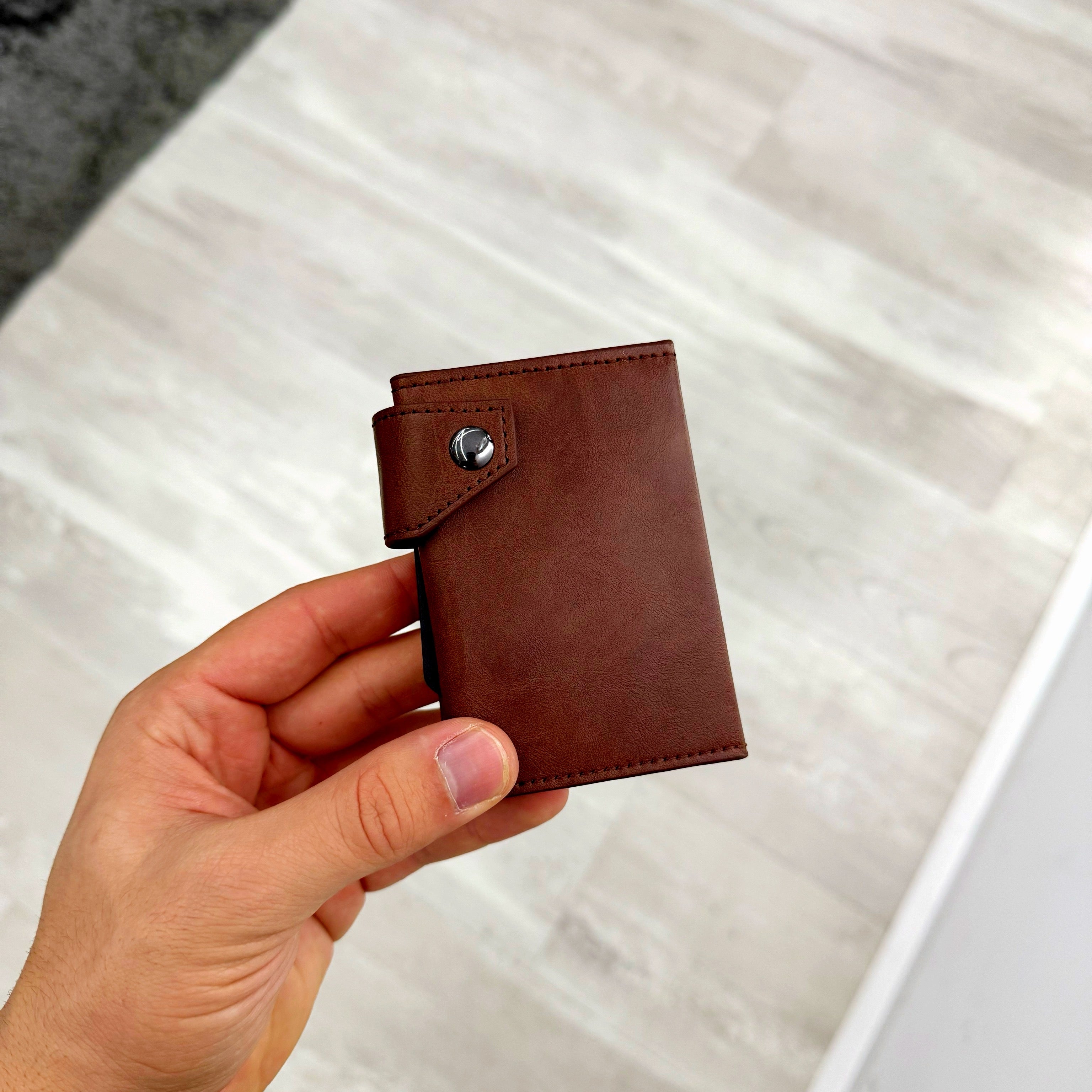 Porta cartões com bolsa moedas | Castanho Escuro