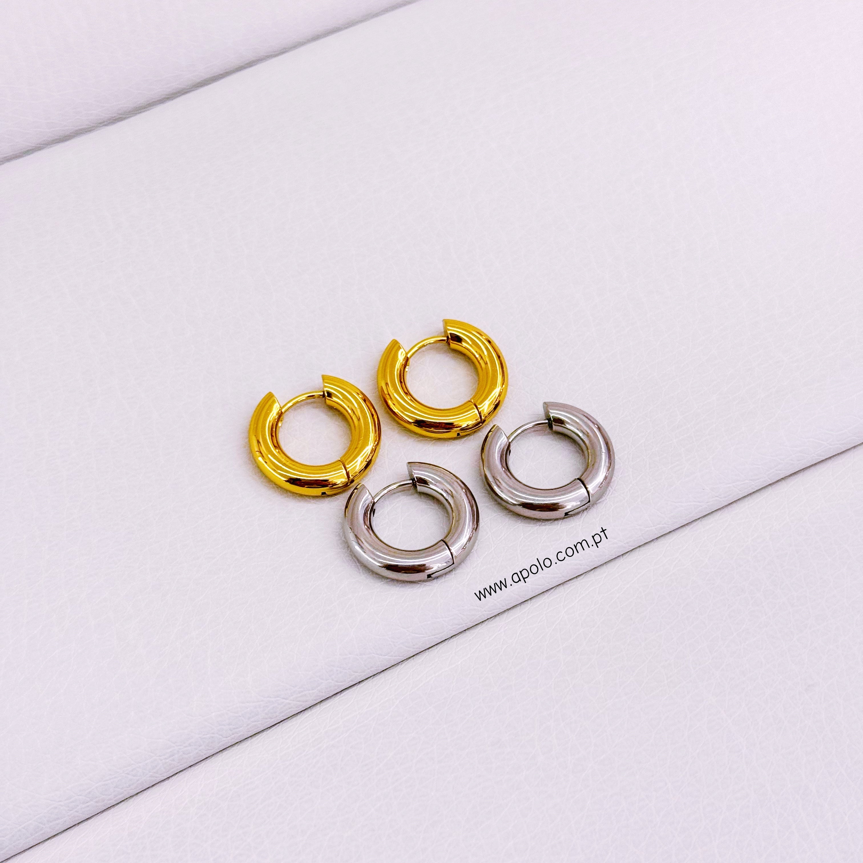 Argolas lisas em aço inoxidável | 2 Cores