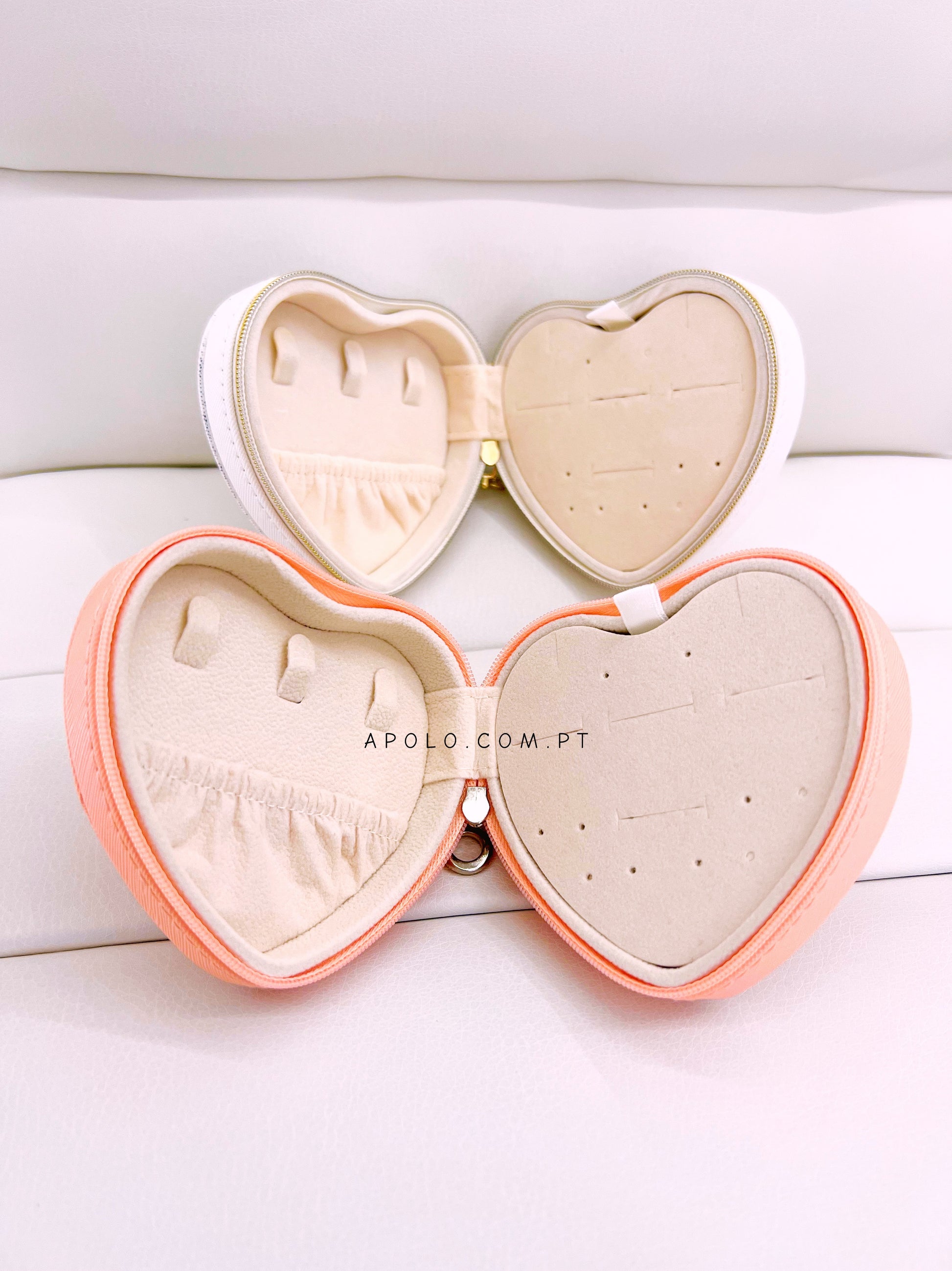 Mini guarda jóias em formato coração | 2 cores