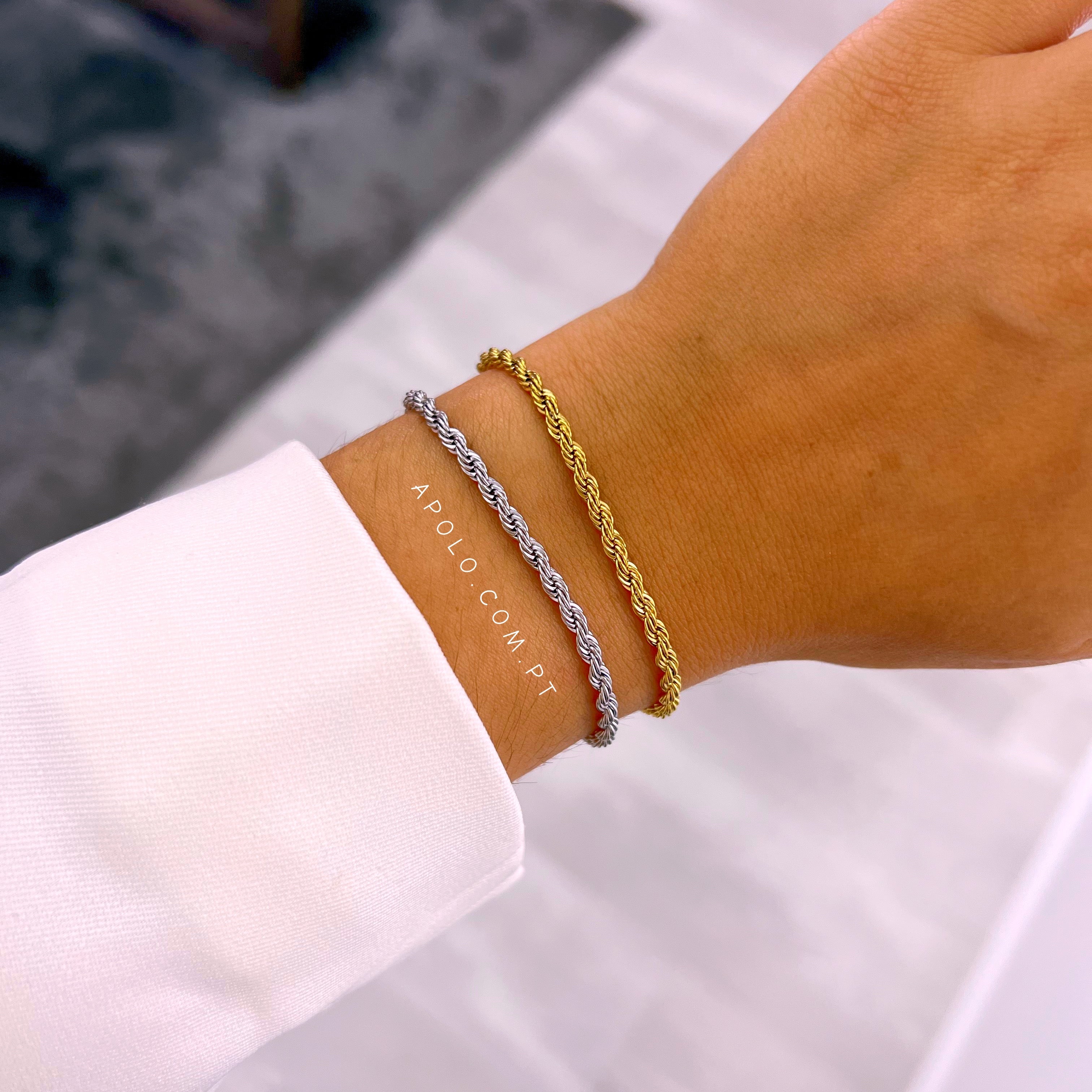 Pulseira malha torcida | 2 cores