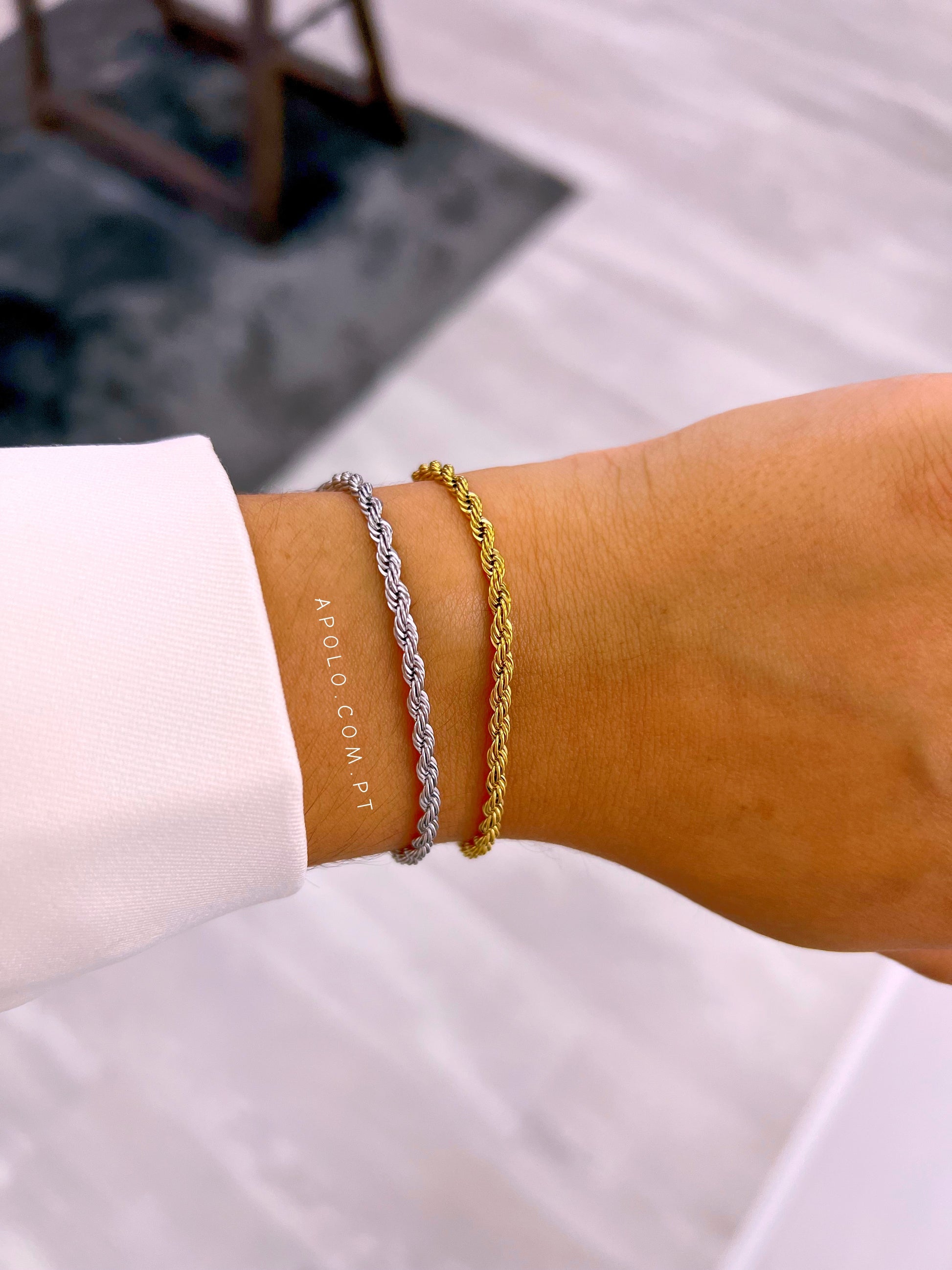 Pulseira malha torcida | 2 cores