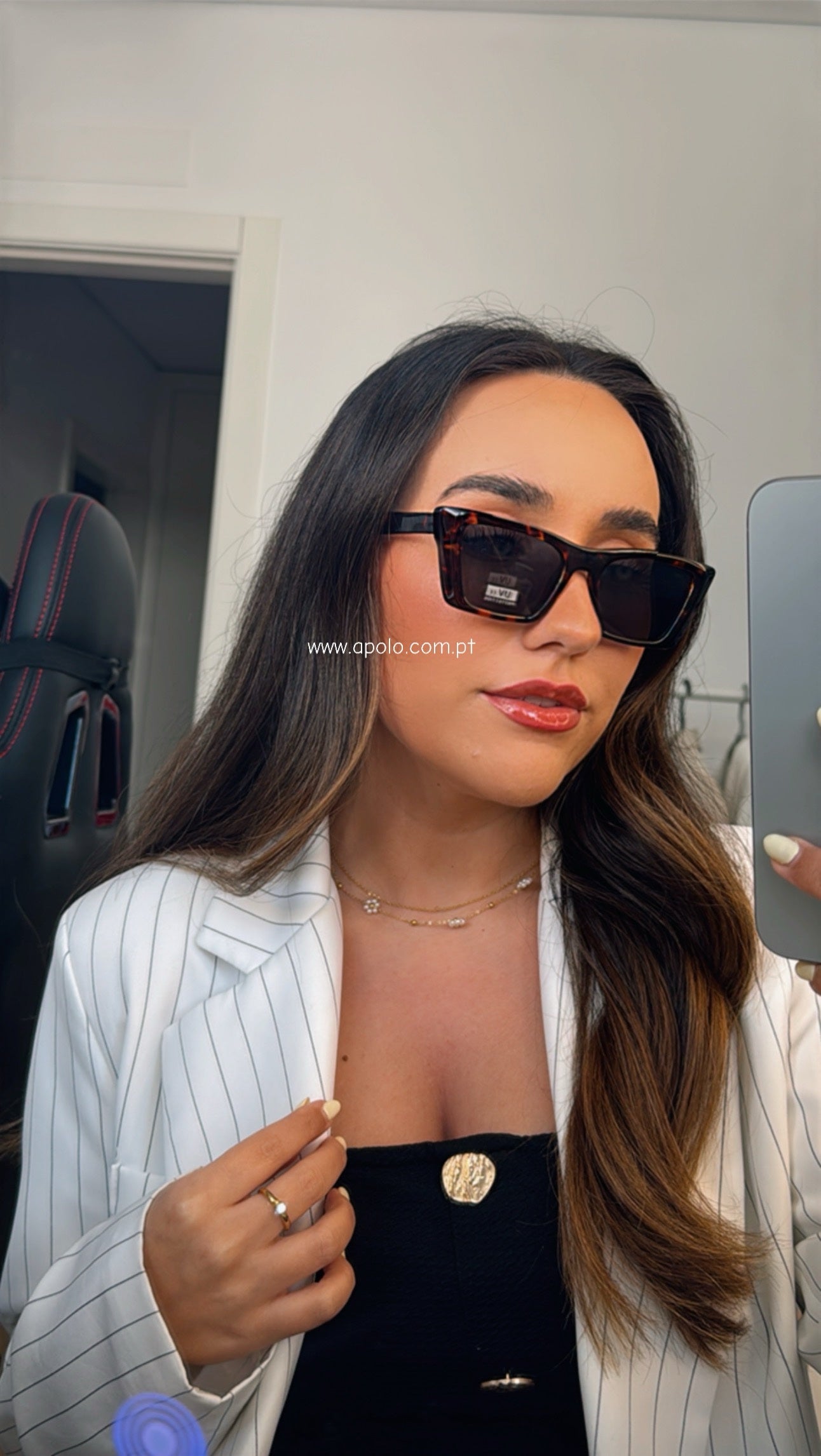 Óculos de massa com padrão tartaruga | Castanhos