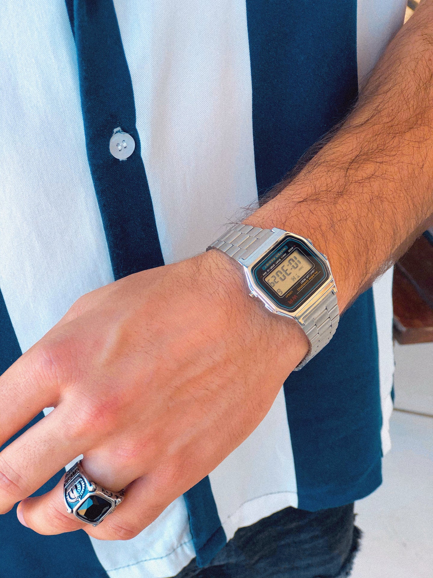 Relógio digital | Prateado