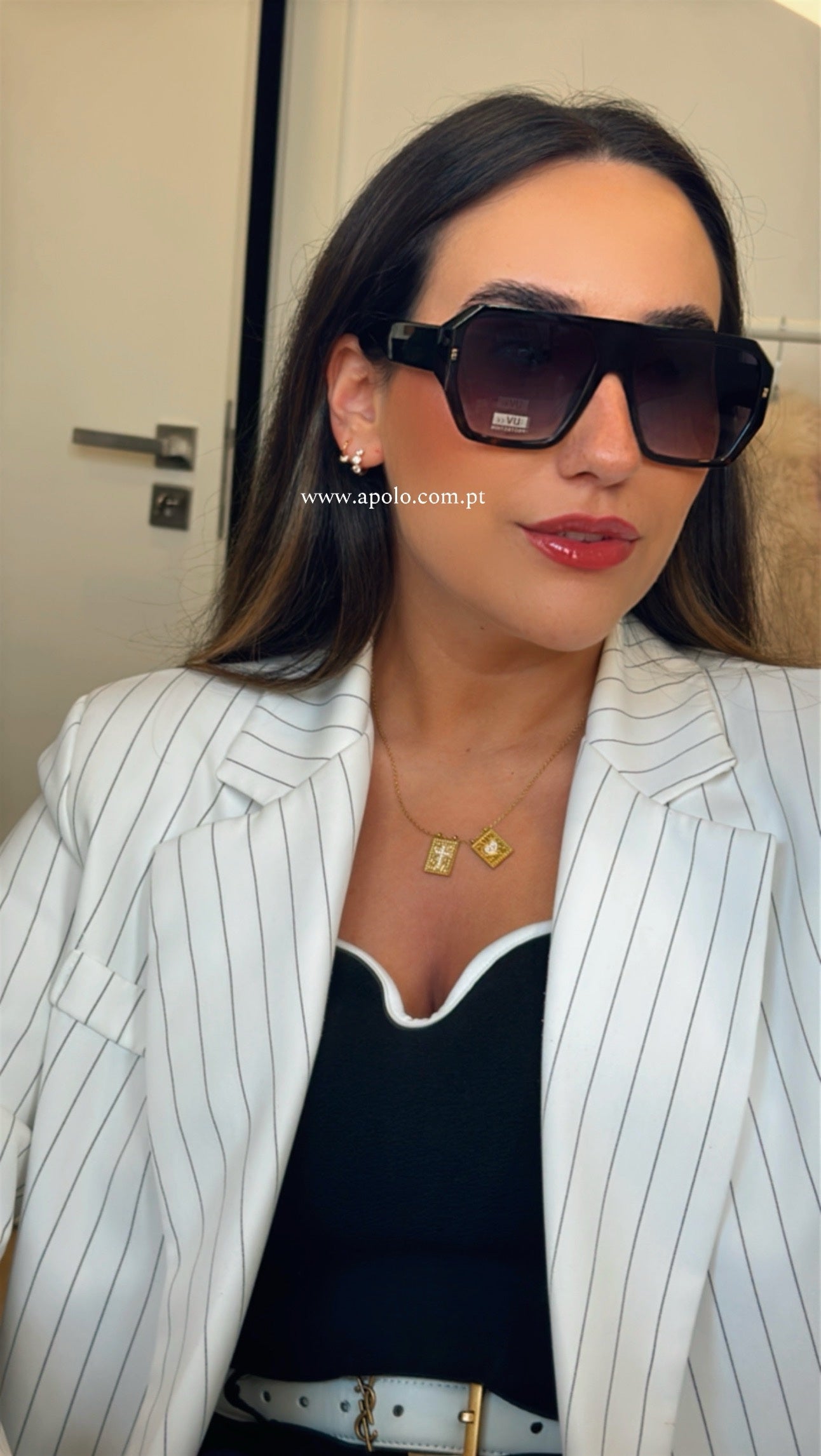 Óculos com armação em massa | Armação degradê preta e padrão