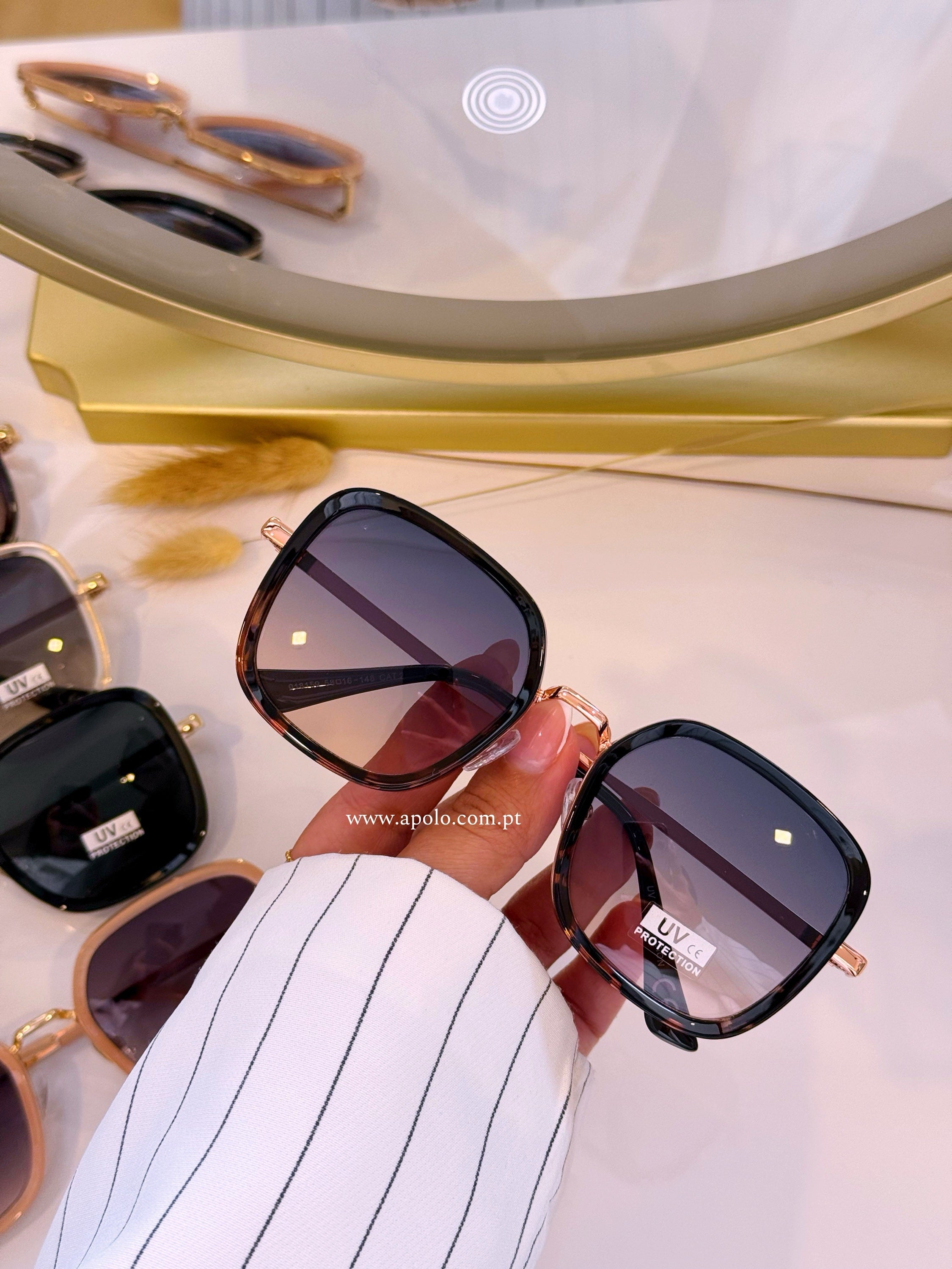 Óculos com armação de massa e metal | 5 Cores