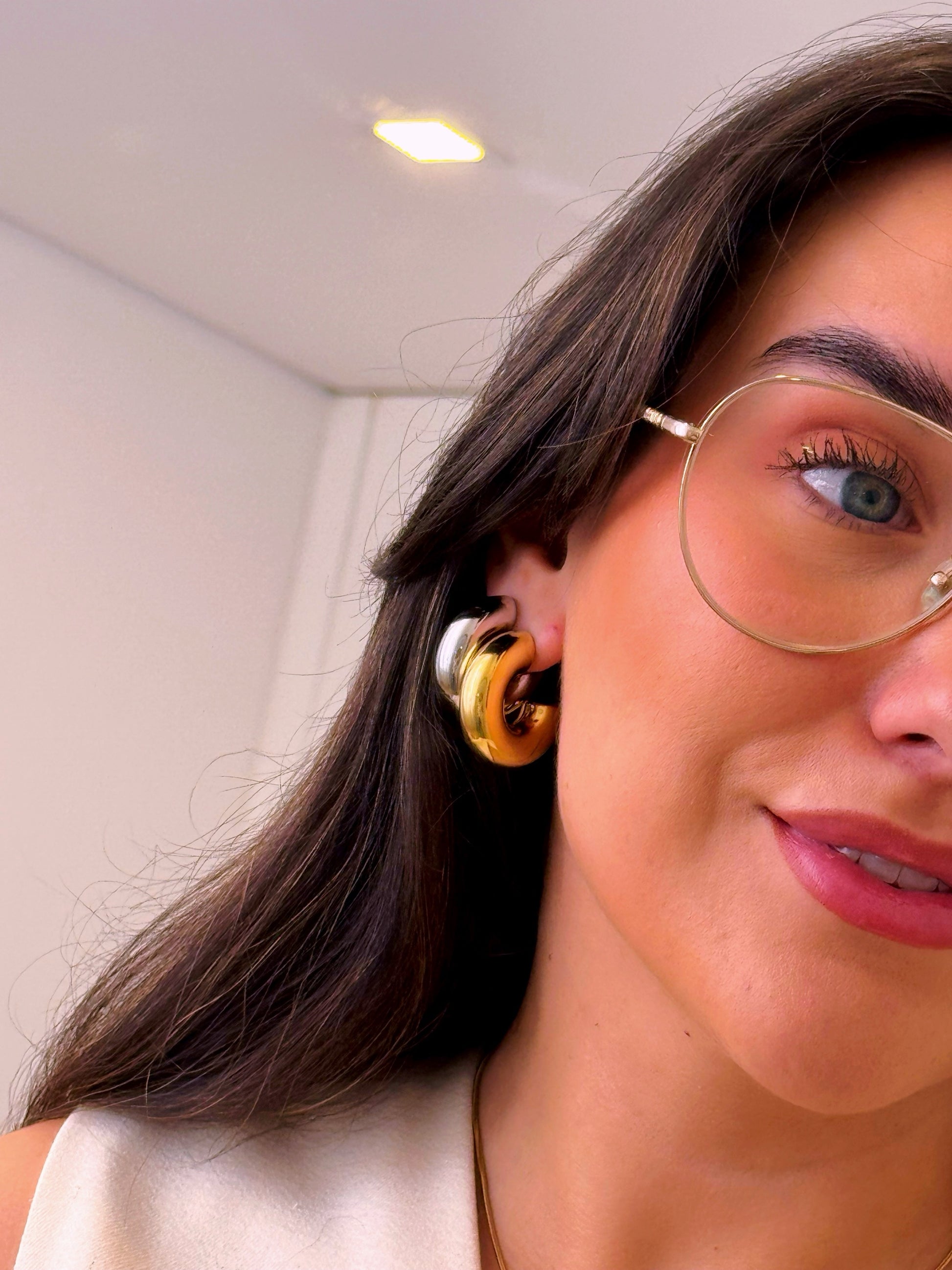 Argolas médias volumosas | 2 Cores