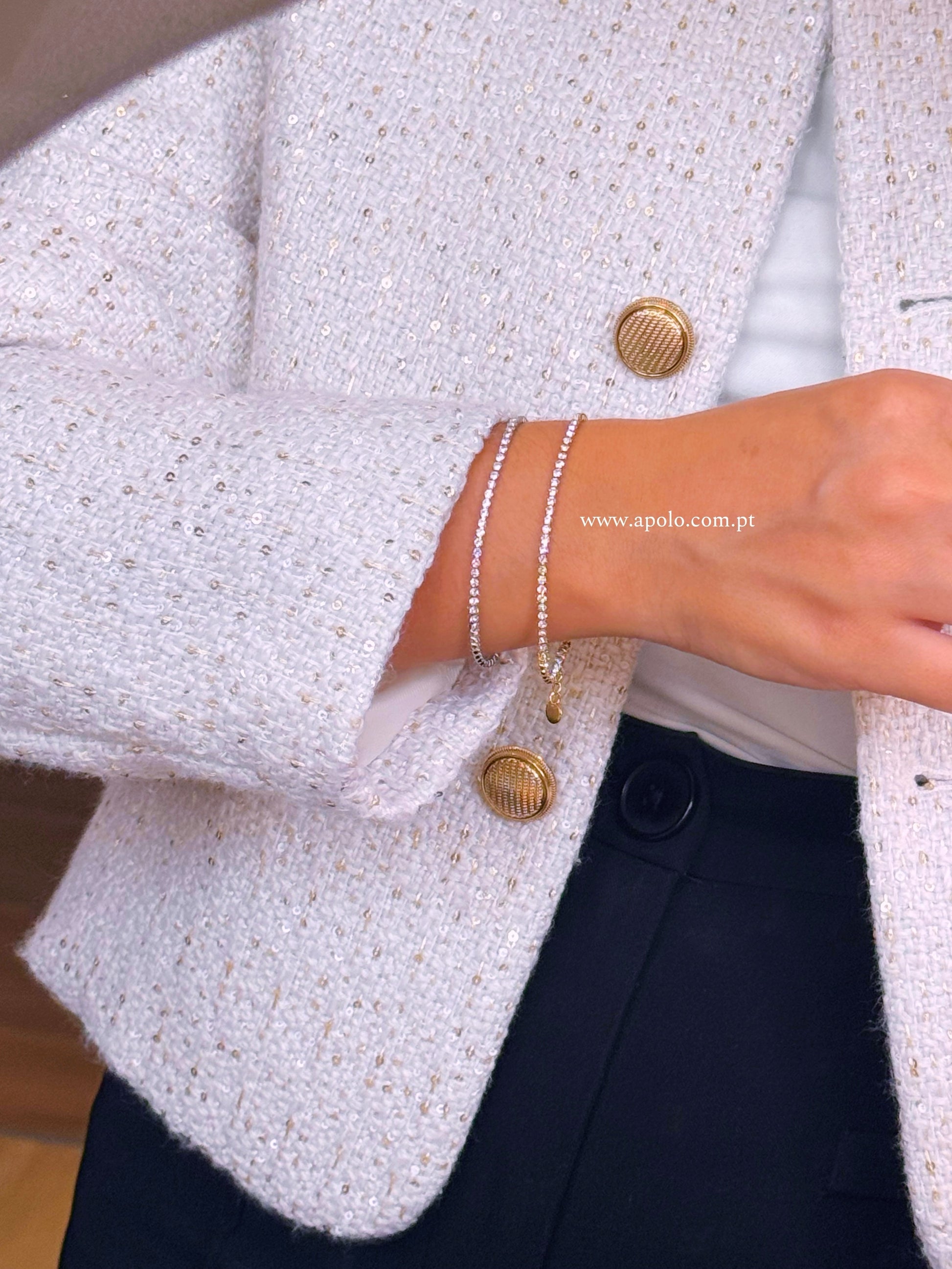 Pulseira riviera fininha | 2 Cores