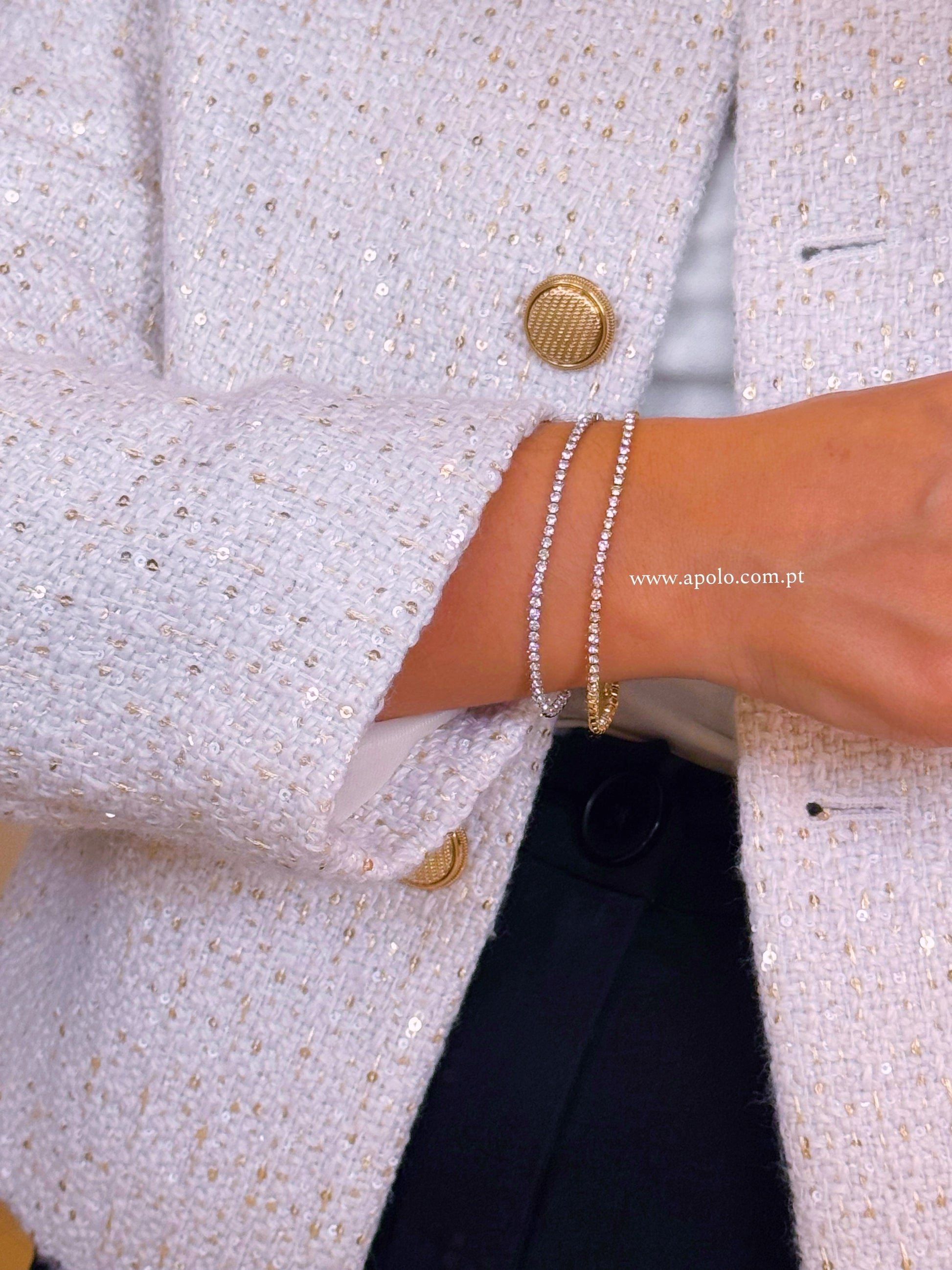 Pulseira riviera fininha | 2 Cores