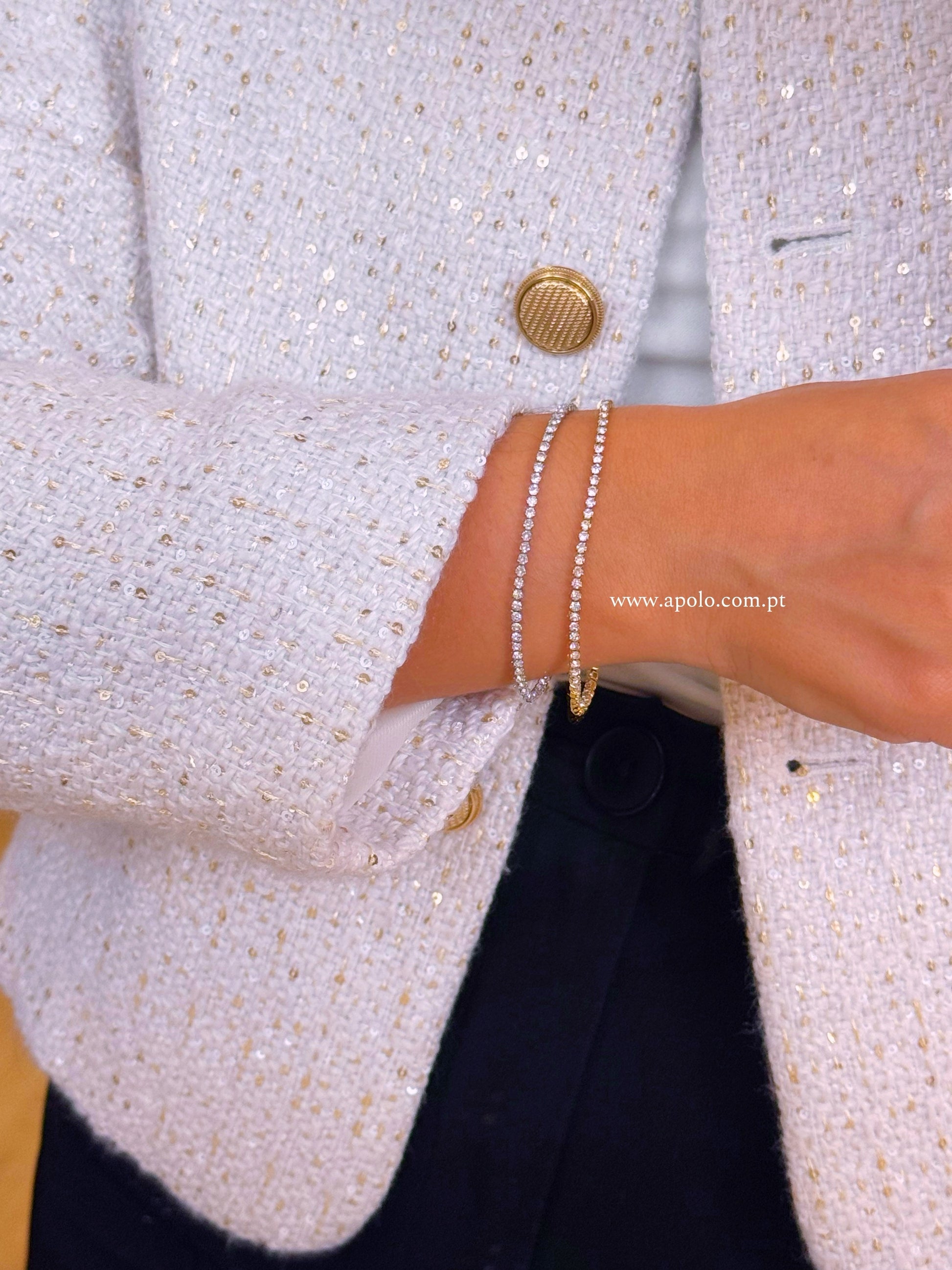 Pulseira riviera fininha | 2 Cores