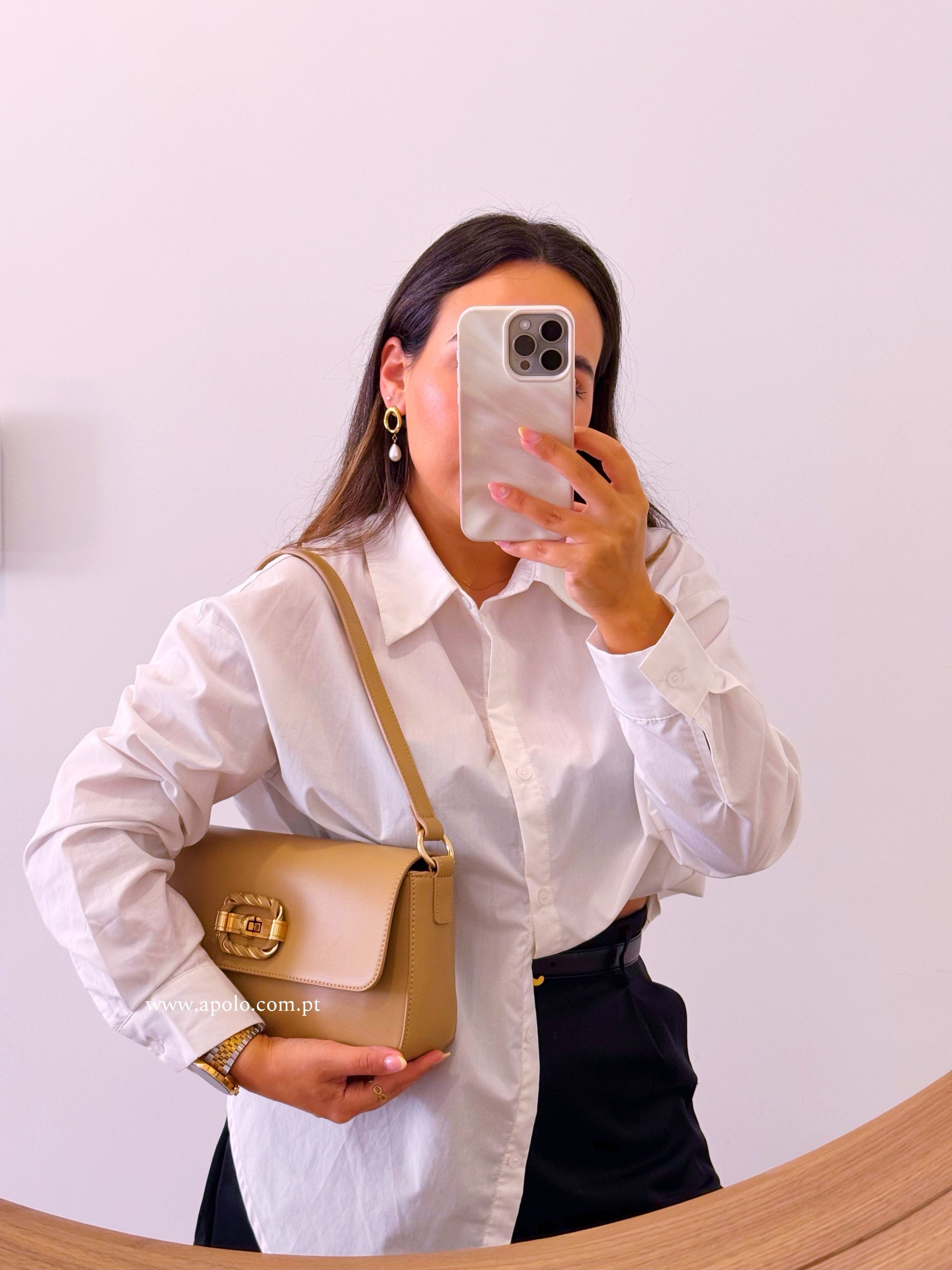 Mala Clássica • com pormenor torcido e metálico no fecho | 3 Cores