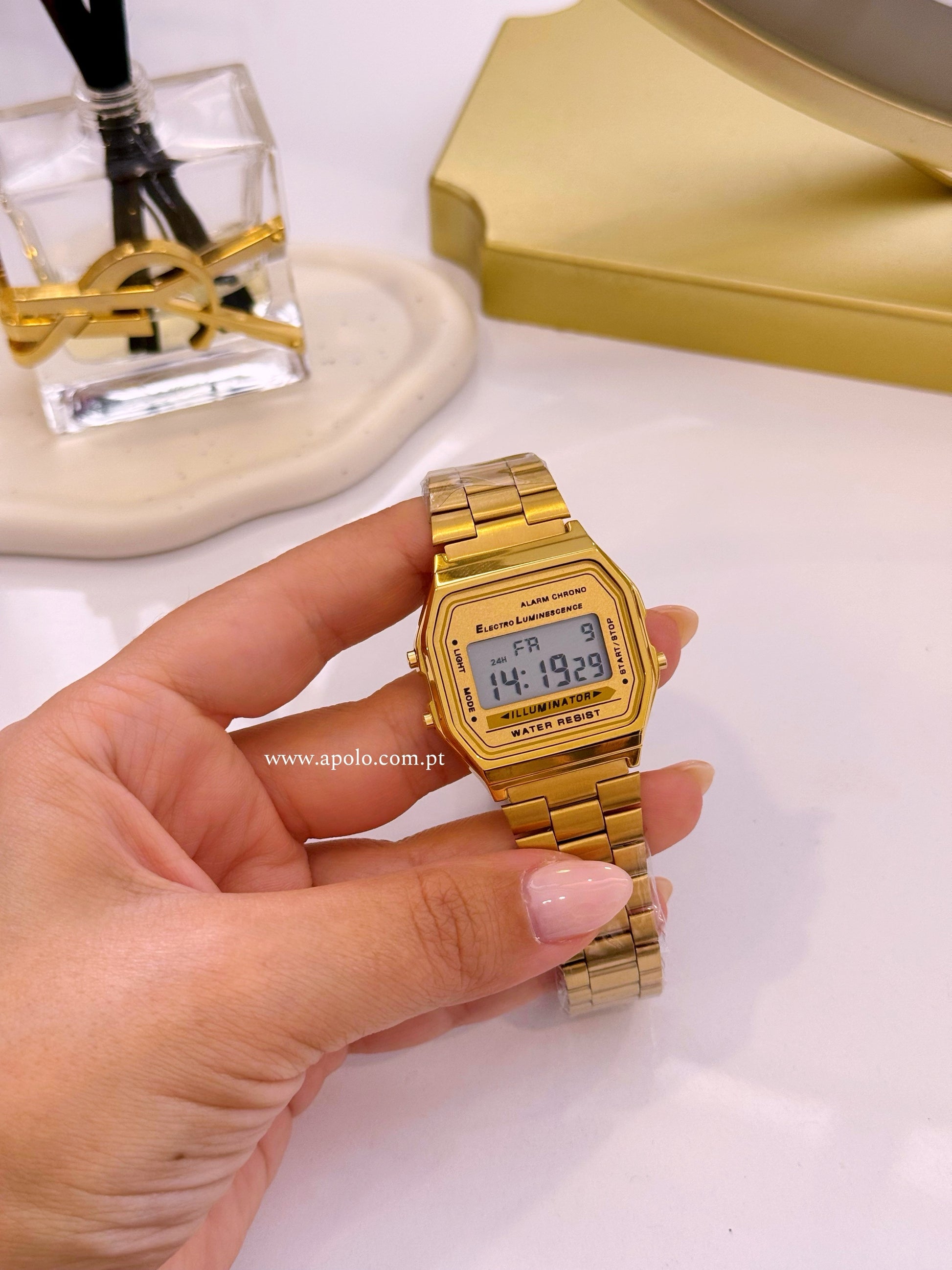 Relógio digital | Dourado