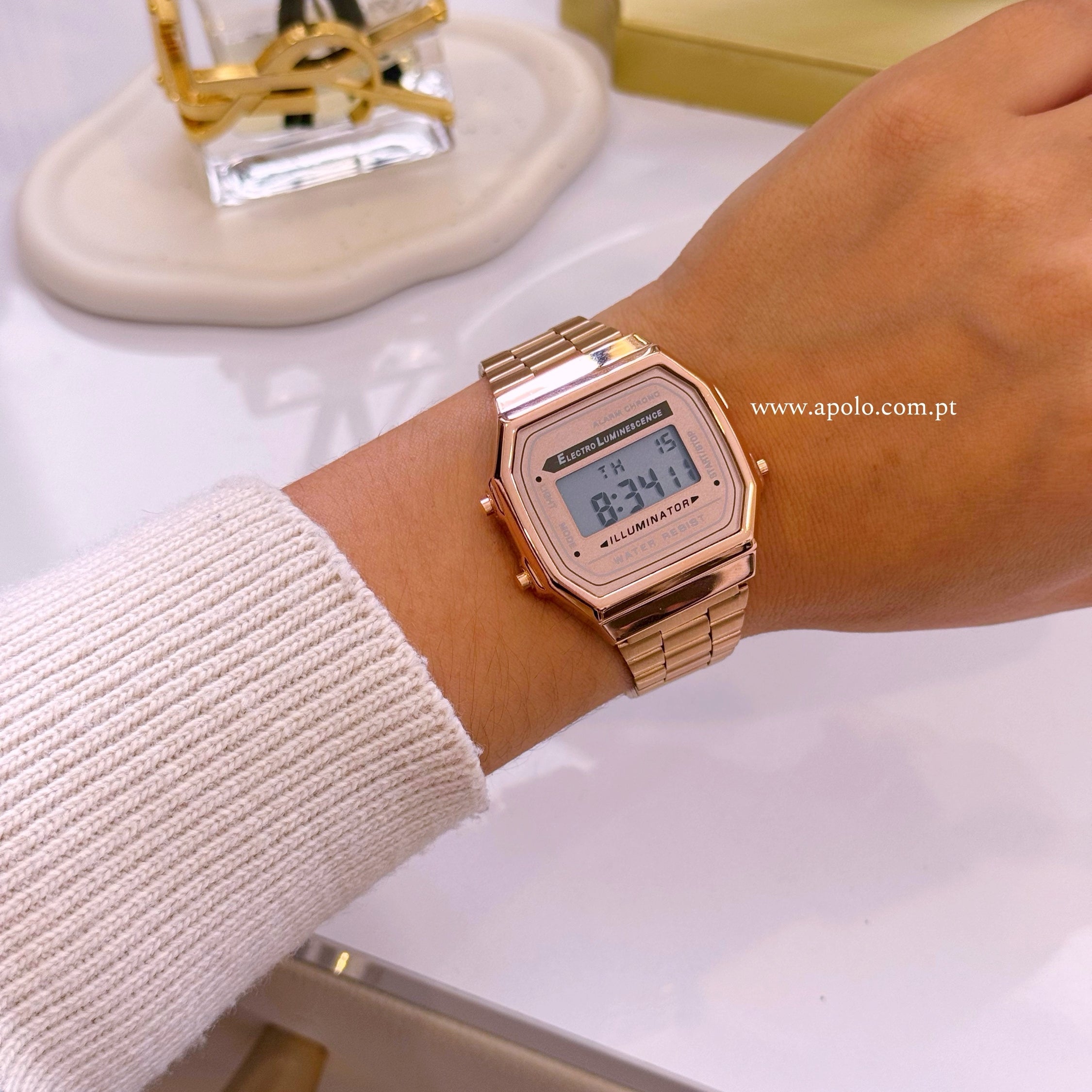 Relógio digital | Rose Gold