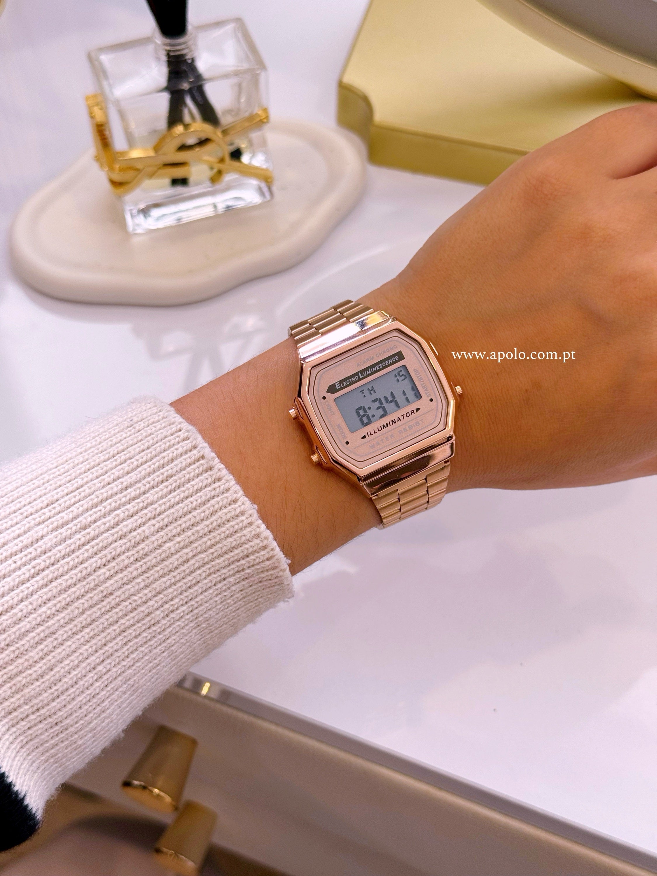 Relógio digital | Rose Gold