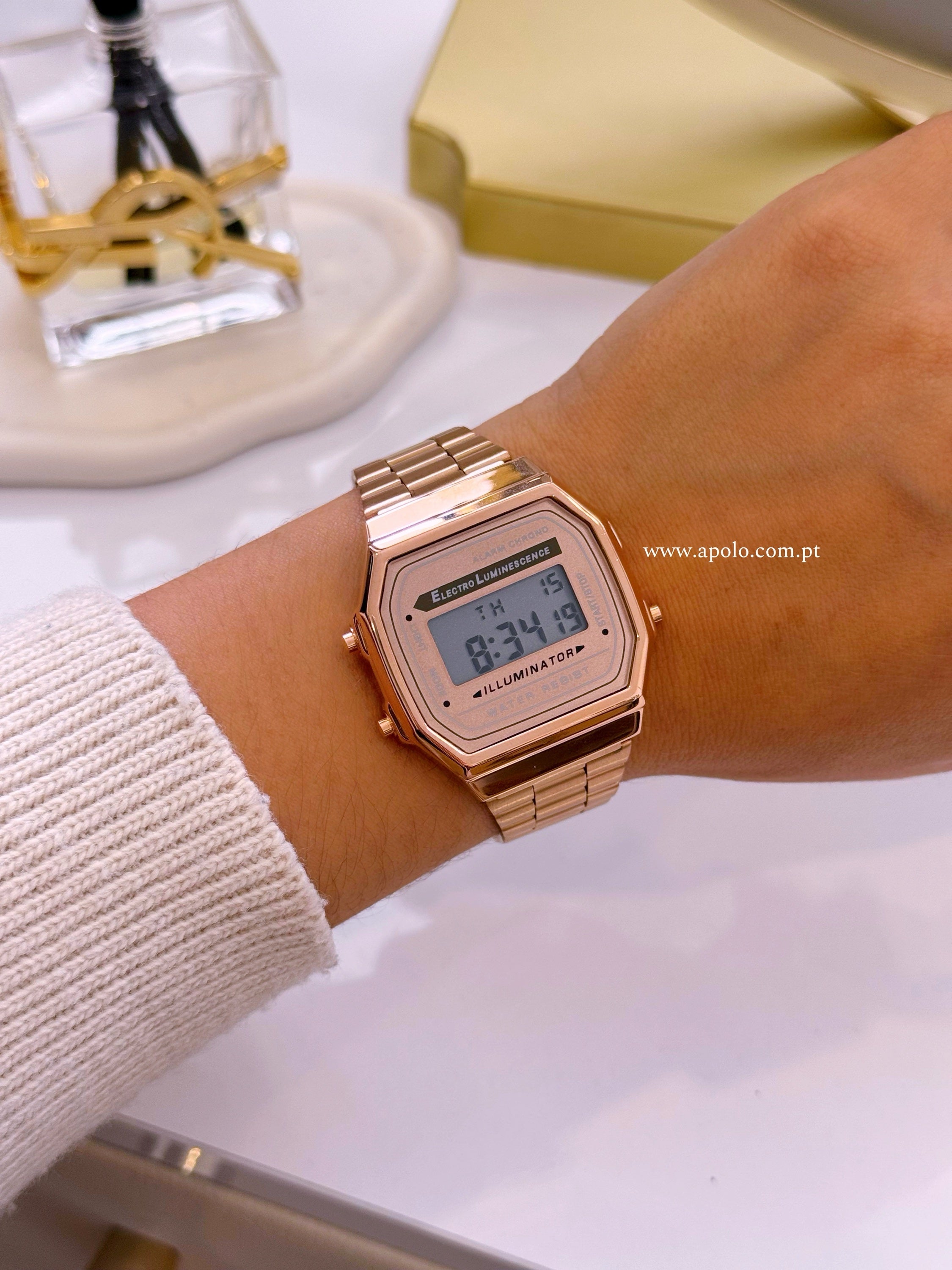 Relógio digital | Rose Gold