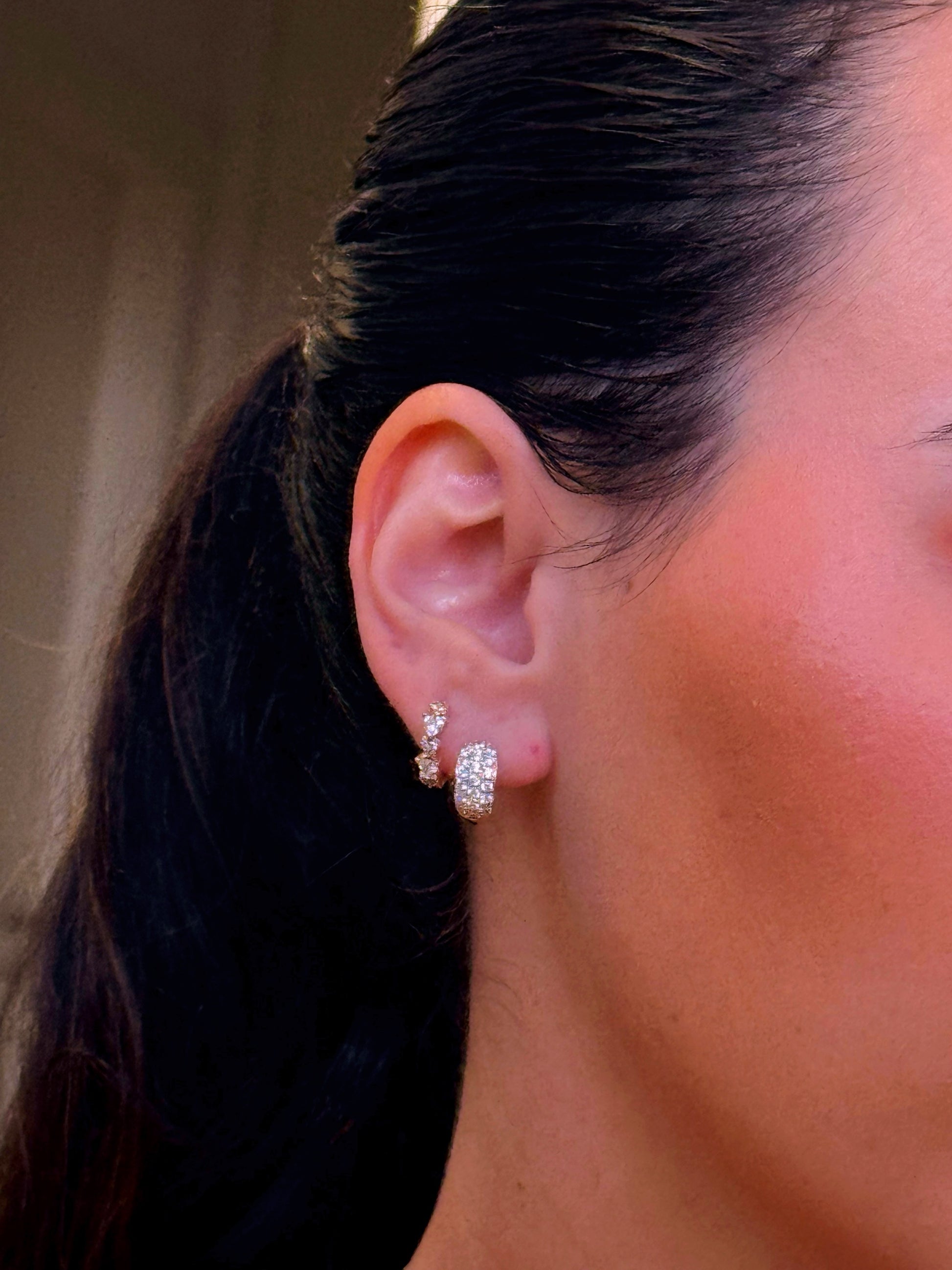 Argolinhas de corações em brilhantes | Rose Gold