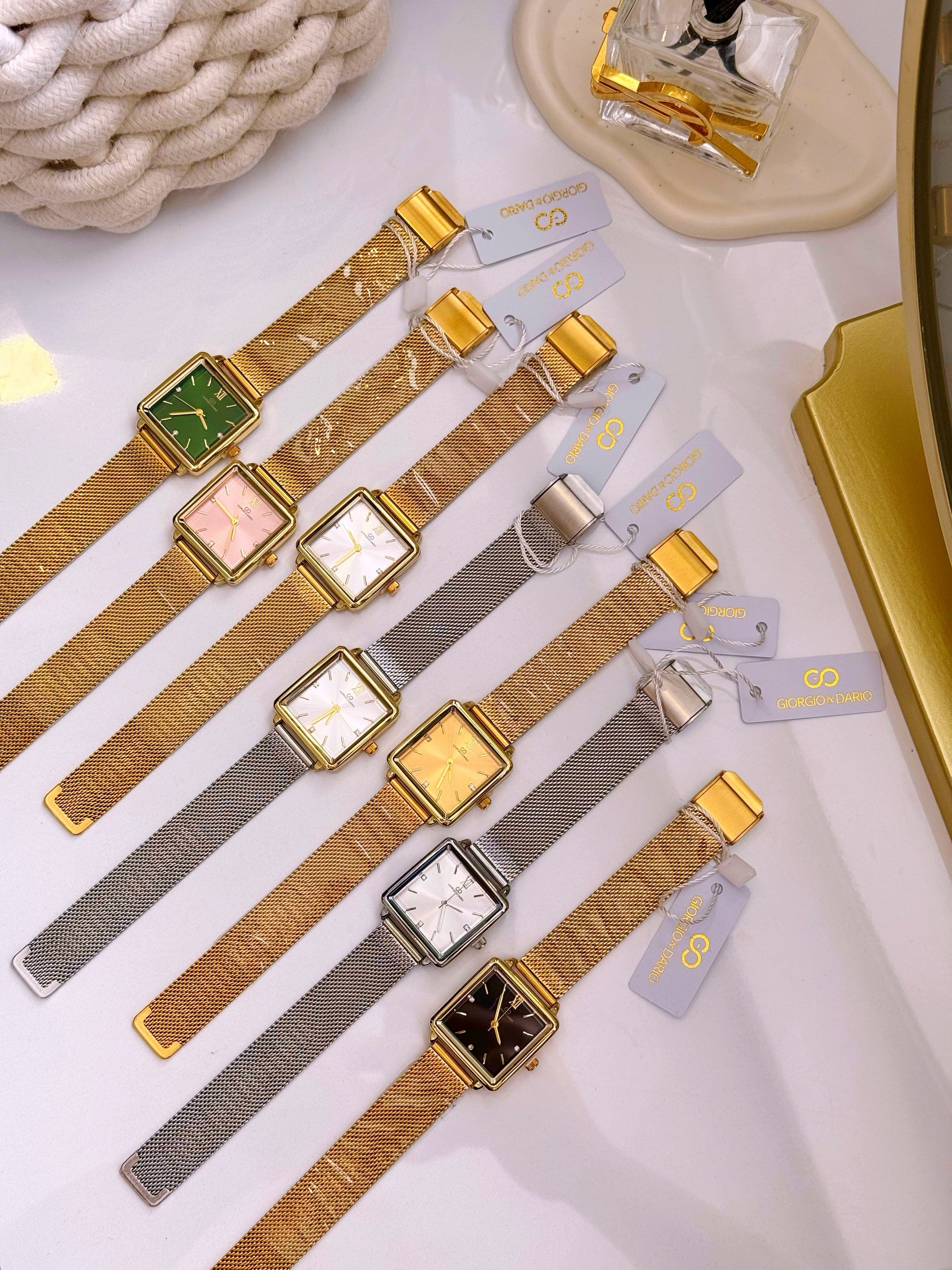 Relógio analógico mostrador quadrado | 7 Cores