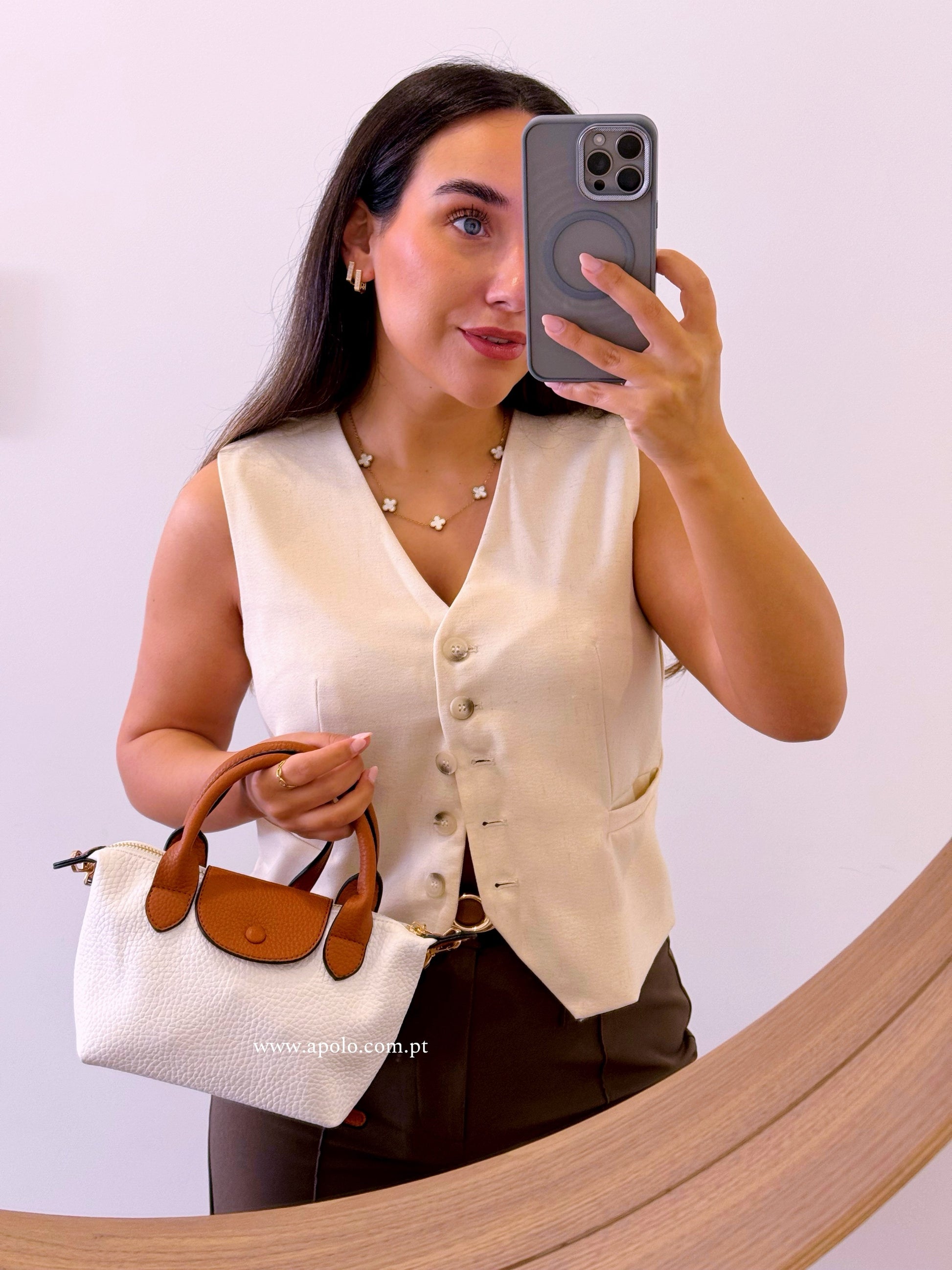 Mala tiracolo | Branca com camel