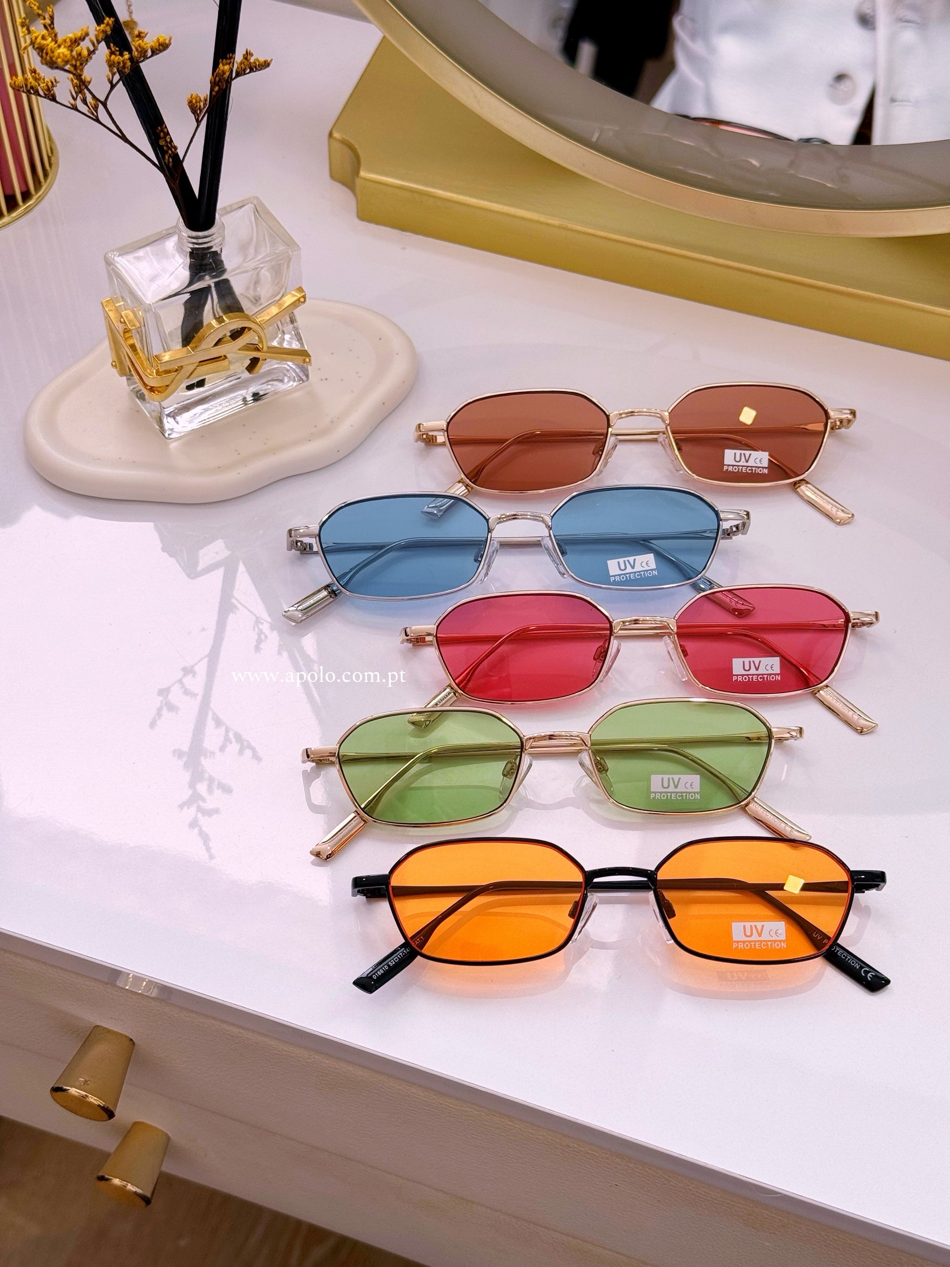 Óculos pequenos com lente colorida | 5 cores