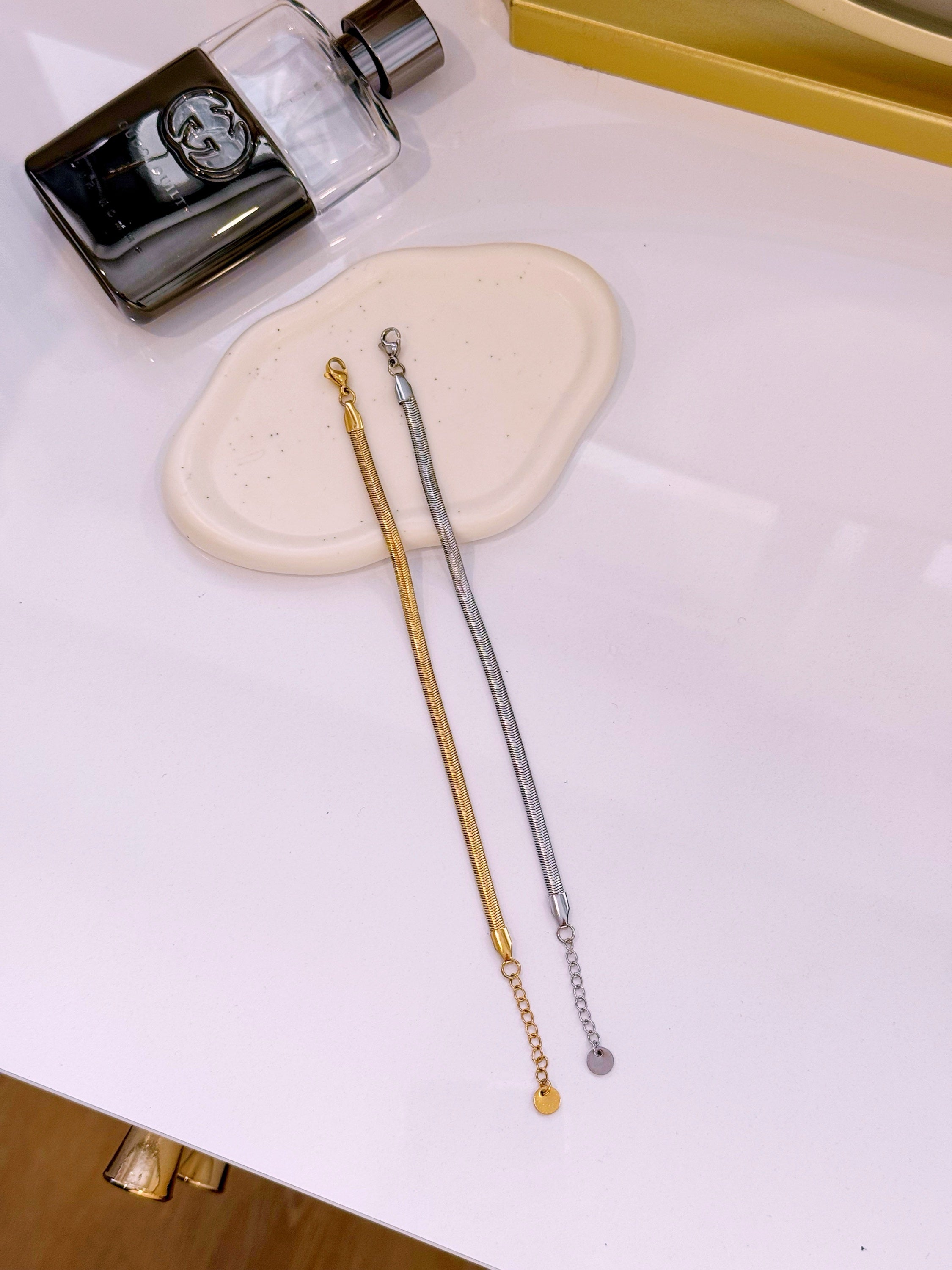 Pulseira malha achatada | 2 Cores