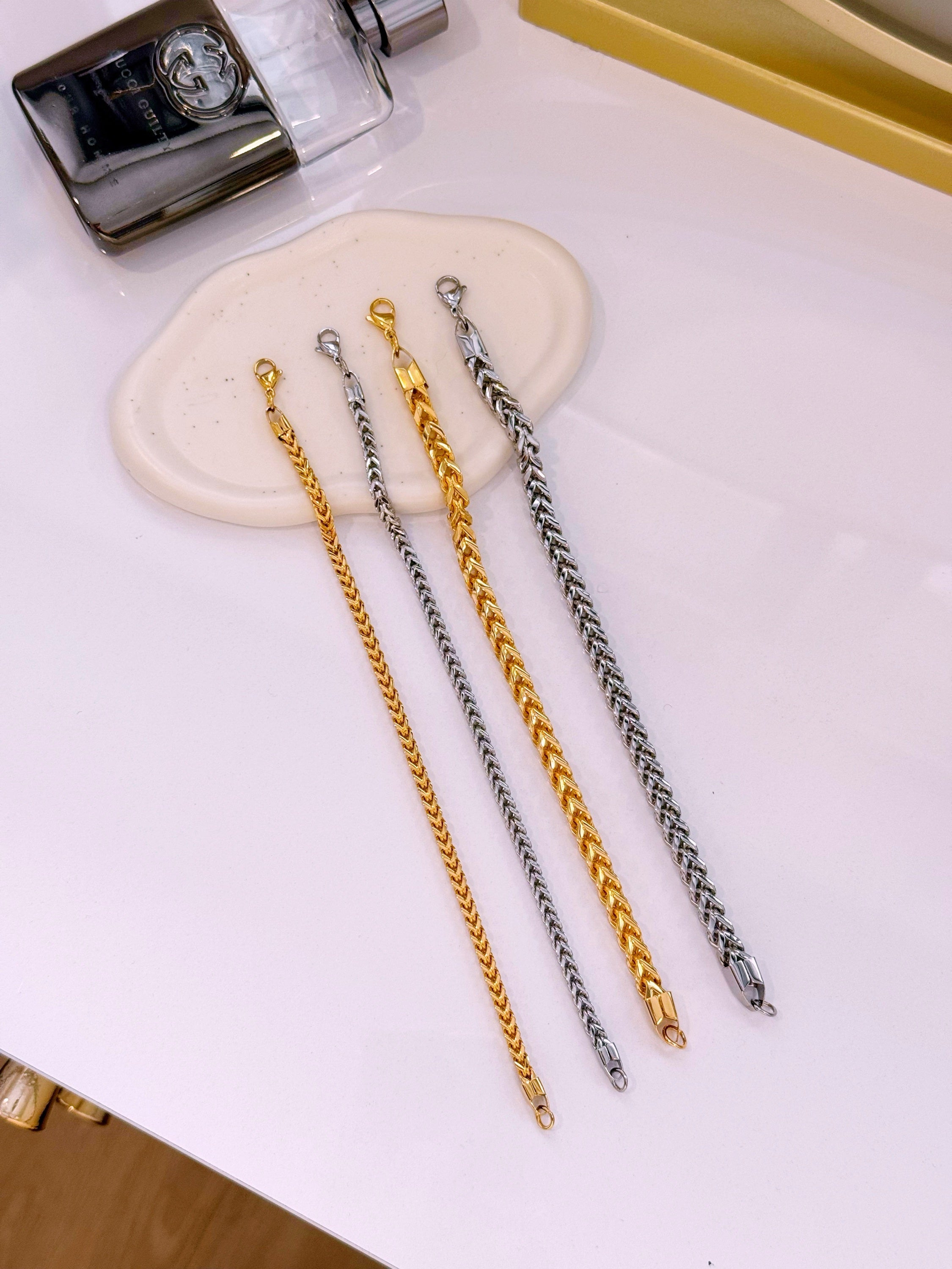 Pulseira de malha cúbica | 2 Modelos