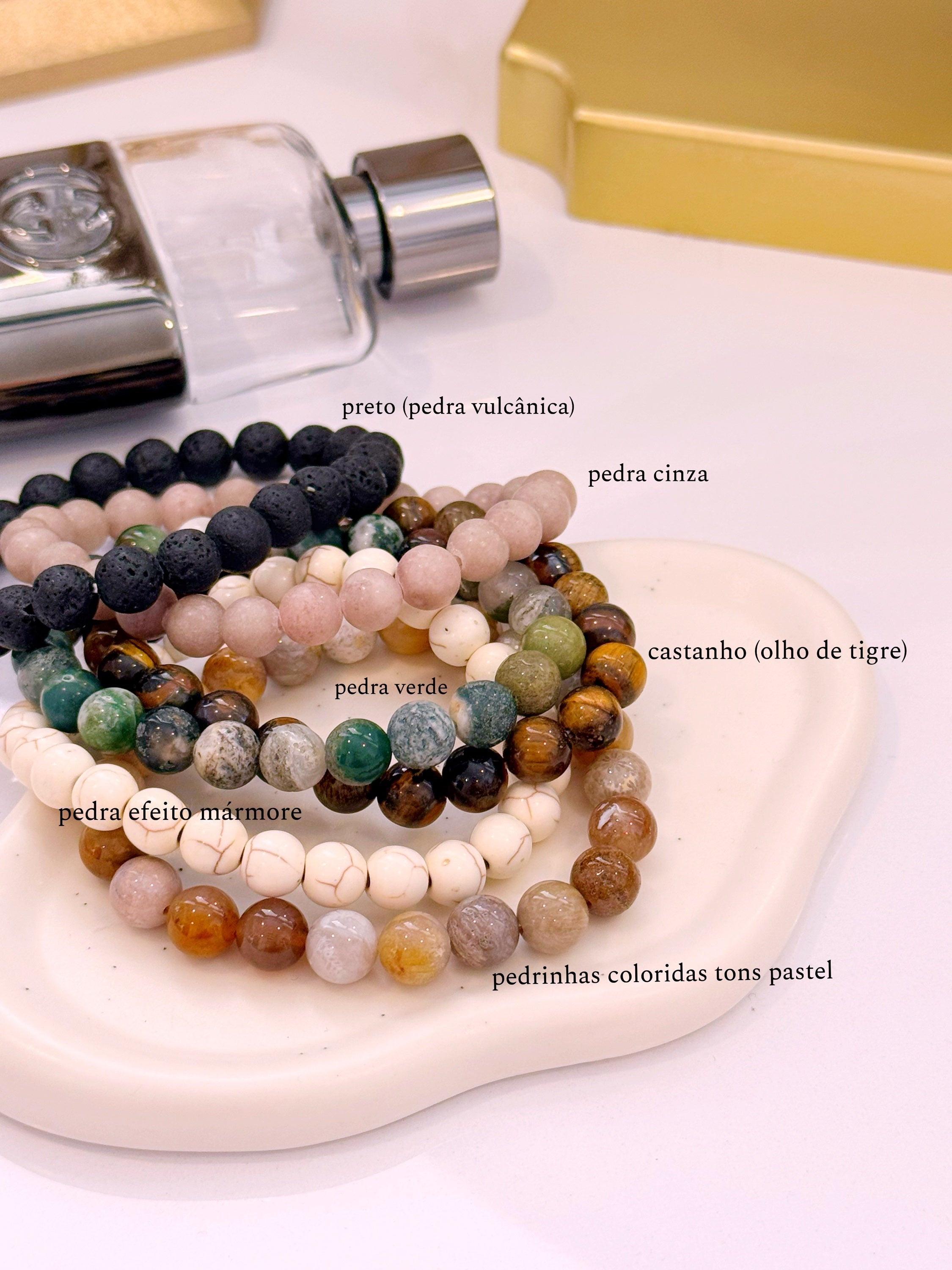 Pulseiras de pedrinhas | 6 Cores